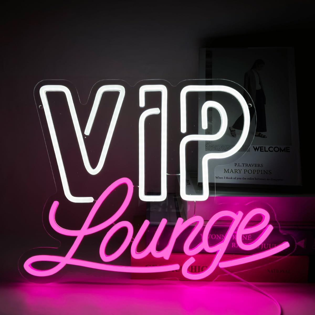 YUEYYNS VIP Lounge Neon Signs for Wall Decor, LED Neon Lounge Sign