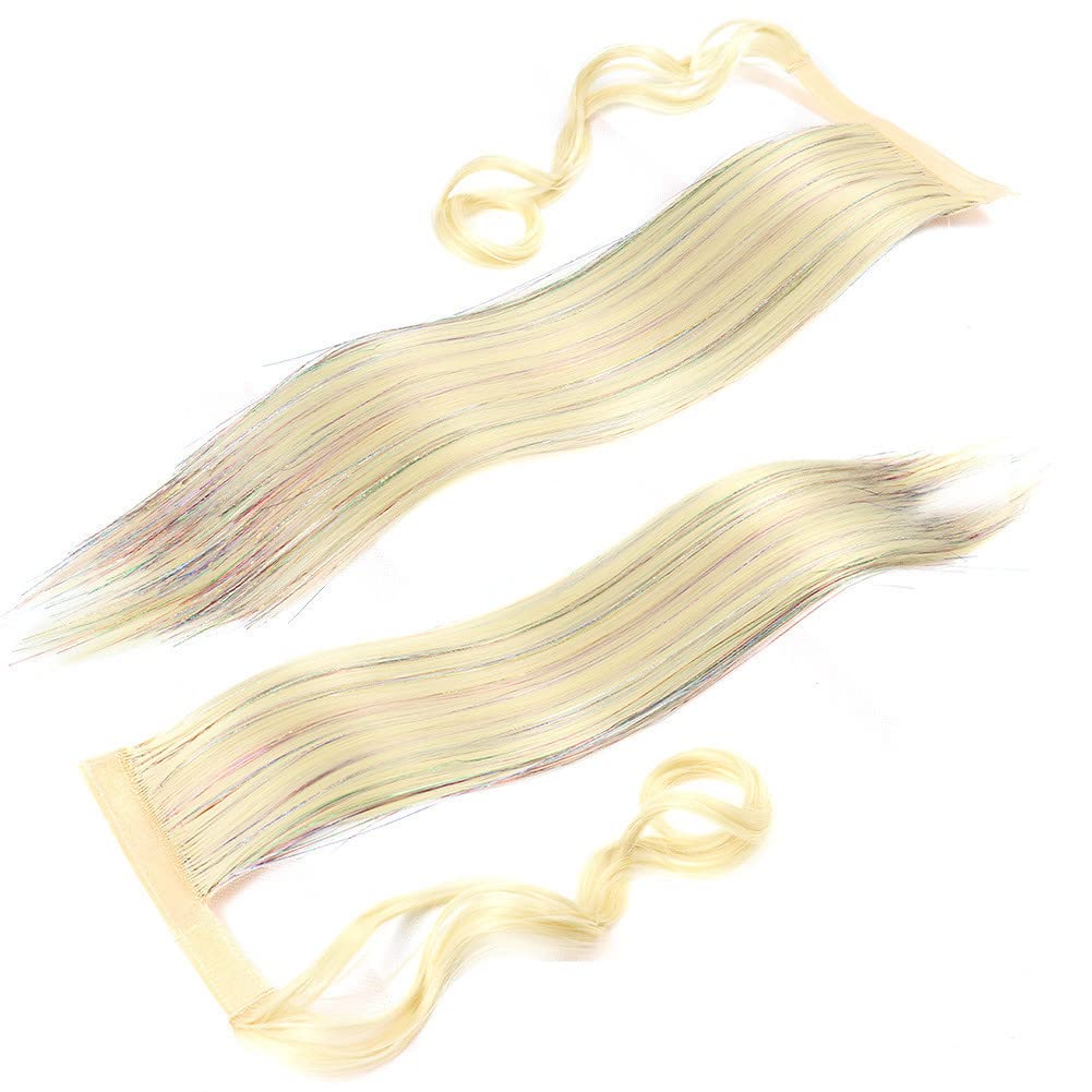 RPZL Ponytail Hair Extensions Sparkly Tinsel Synthetic