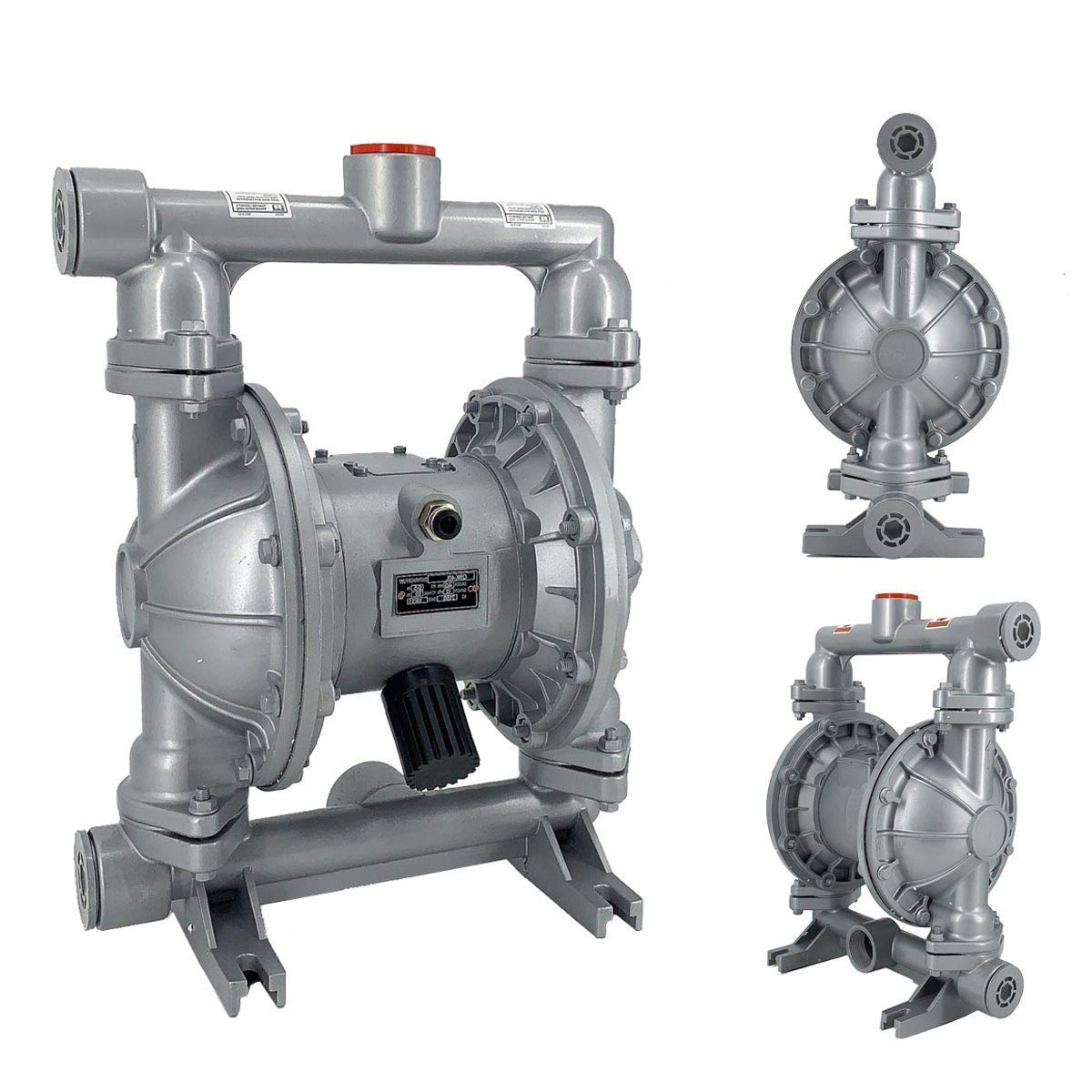 SOFEDY Air Diaphragm Pump, 44GPM Heavy Duty Double Diaphragm Transfer Pump 115PSI 1-1/2" Inlet & Outlet Air Operated Pneumatic Industrial Use