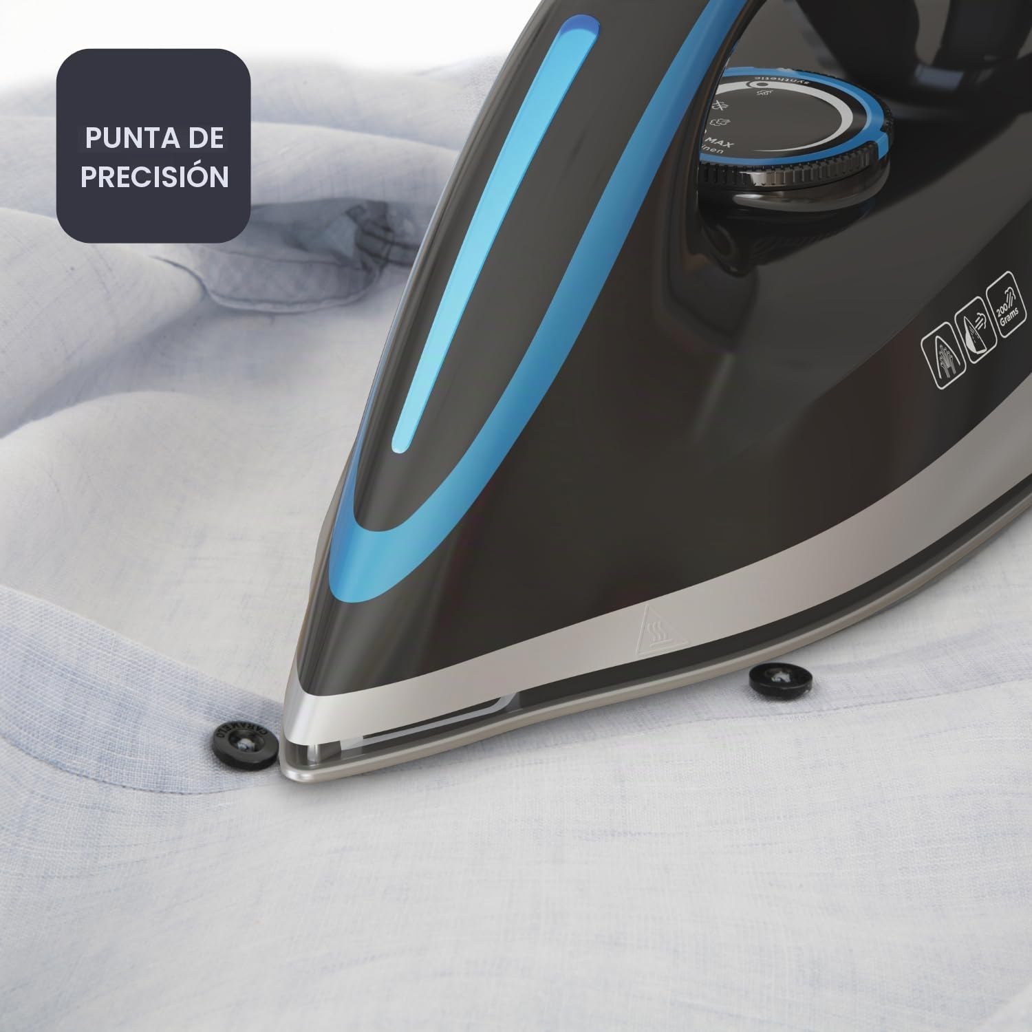 Black+Decker - Centro de Planchado 2400W, Base Cerámica, Vapor 200g