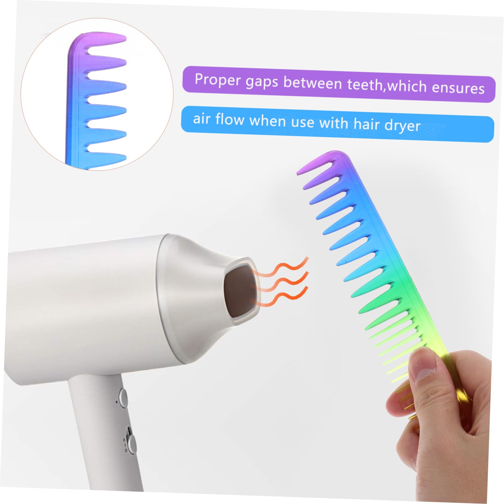 FRCOLOR 9 Piezas peine de peluqueria peine de pelo s de burlas de pelo portátil de estilismo para desenredar de peluquería s de peluquero el plastico