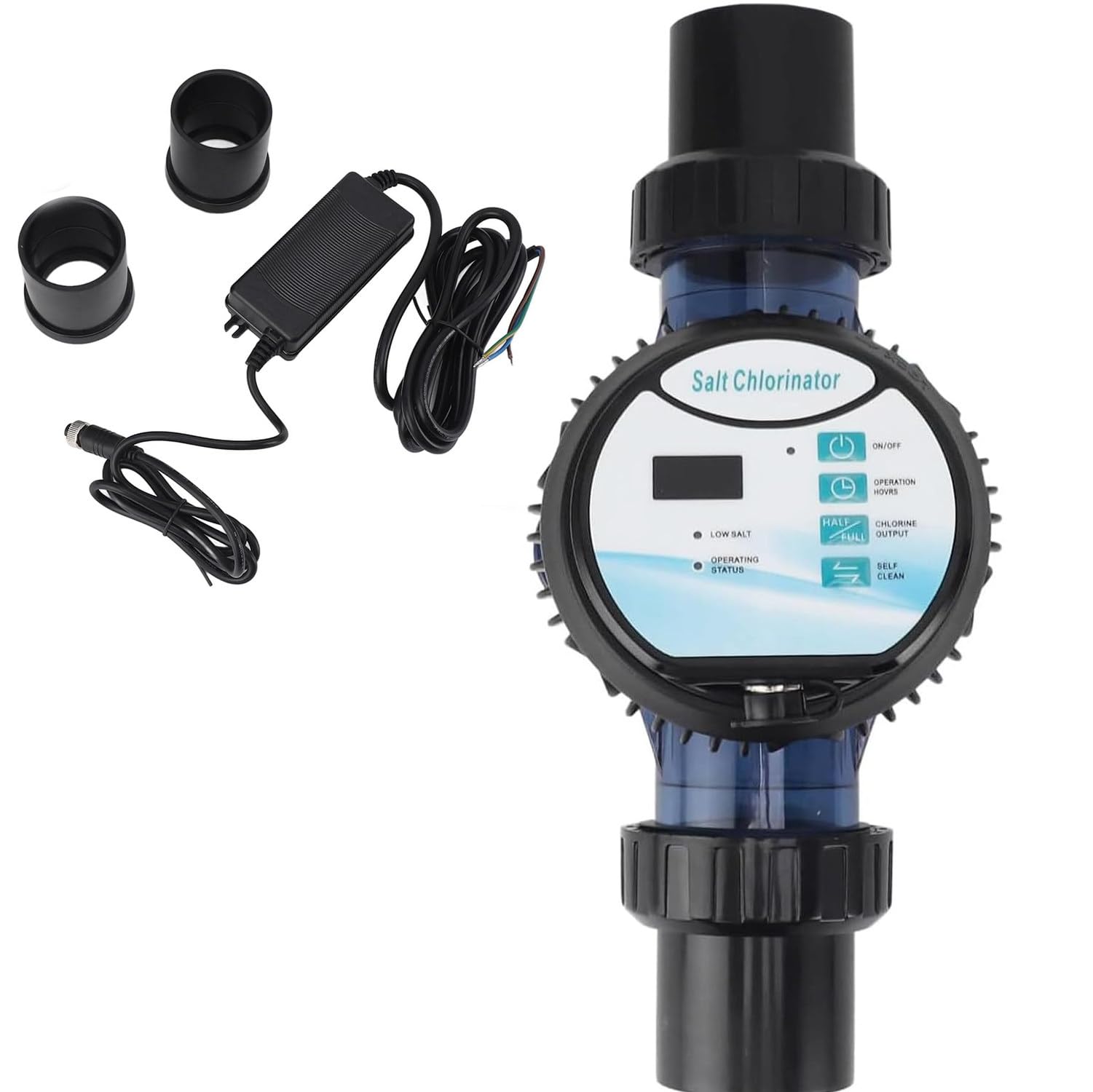 Smart Saltwater Pool Chlorinator System,Wi-Fi E Gestione App 4g | Regolazione 2-10g/H,Cella Autopulente Titanio,Soluzione Trattamento Acqua per Piscine Interne,Esterne E Vasche Idromassaggio