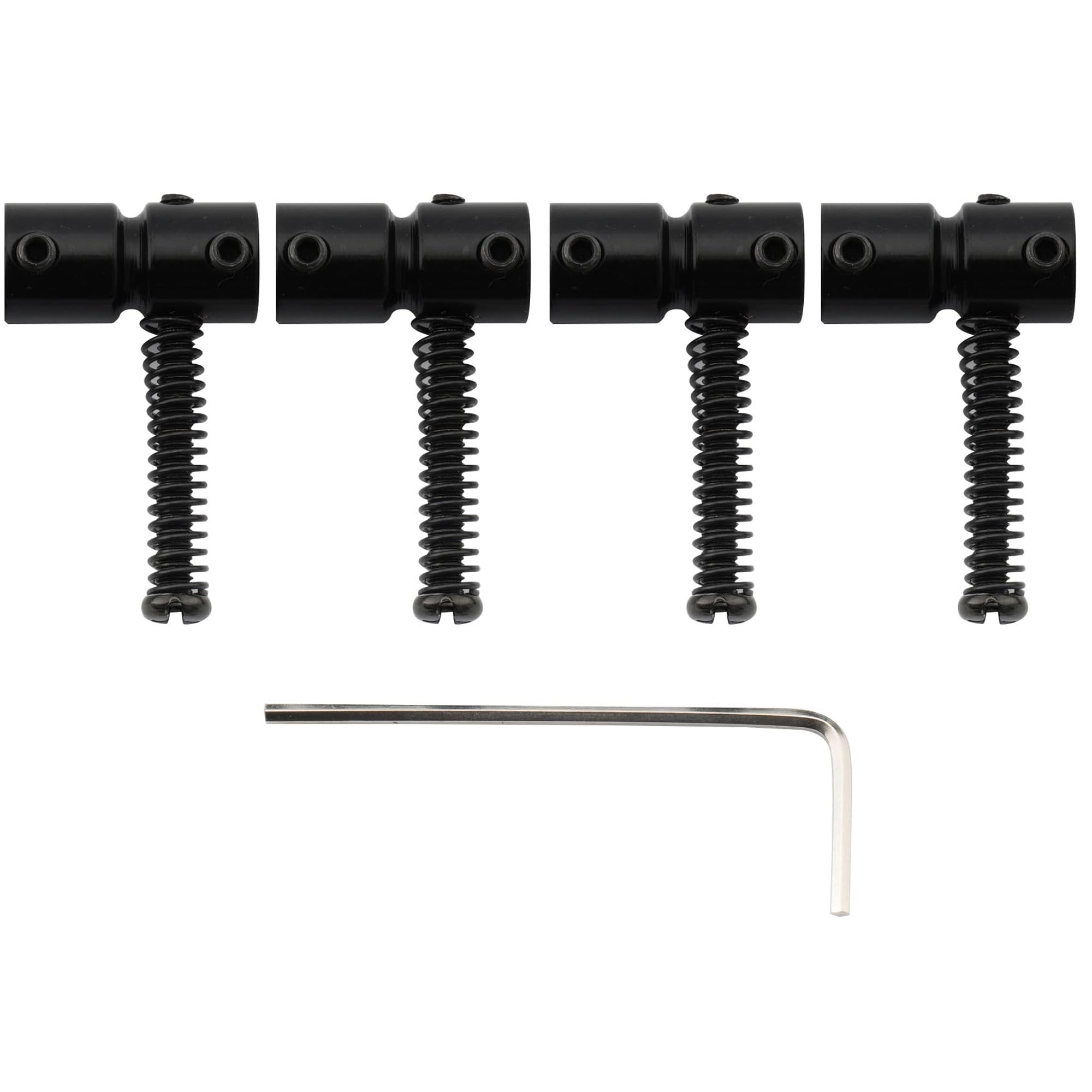 Musiclily Pro 19mm Stalowy Siodełko Mostka Basu do 4 strunowy Precision Jazz Bass, Czarny (4 szt.)