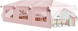 Flamaker Heavy Duty 10'x30' Party Tent – Waterproof Wedding Canopy, Outdoor Event Gazebo with Removable Sidewalls (White)