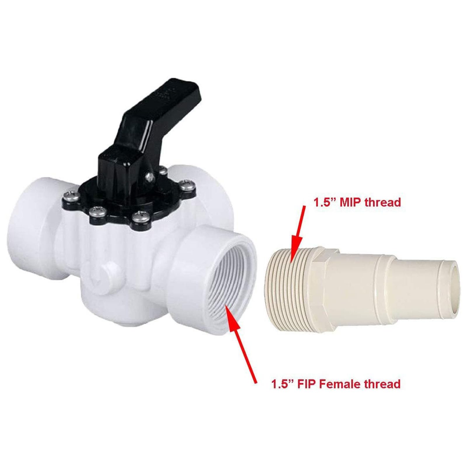 Adapter zaworów obejściowych basenu 12 szt. z adapterami ABS 3-drożne połączenie zaciski ze stali nierdzewnej odpowiednie do wydajnych przepływów wody odpornych na przepływy wody armatura