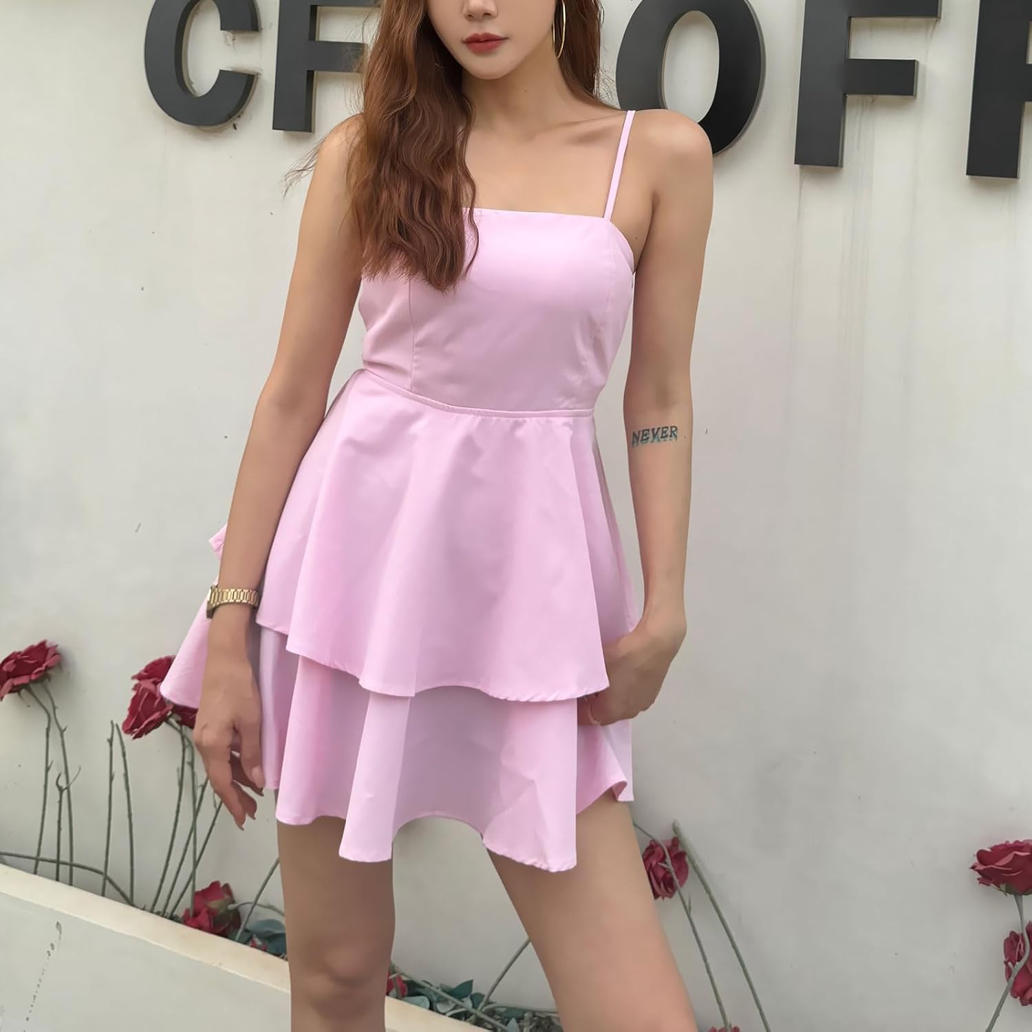 Women's Spaghetti Strap Backless Bow Mini Dress Club Night Out Cocktail Dresses - Image 7