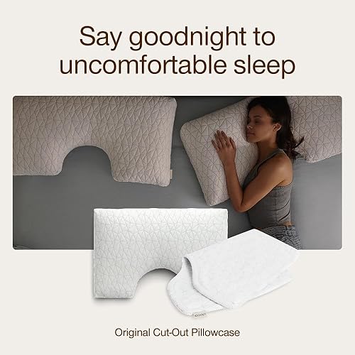Miniatura 6 de Coop Home Goods Funda de almohada original recortada, funda de almohada tamaño Queen para almohadas de espuma viscoelástica, ultra suave, resistente