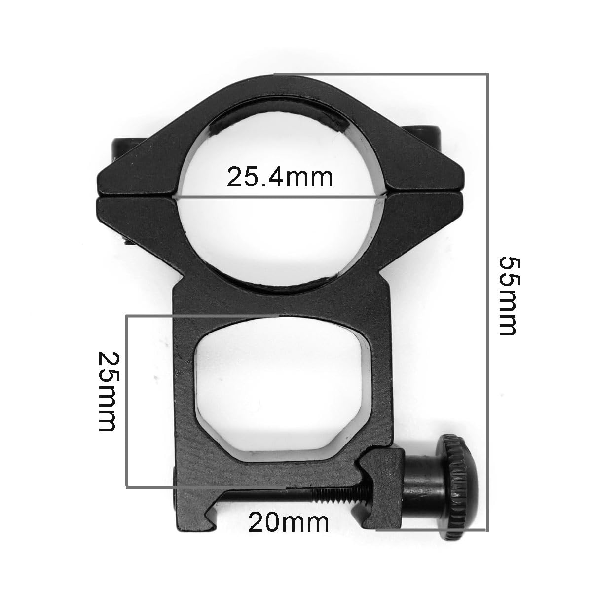 WIPSON Tactical Gun AR15 Rifle Optic Scope Mount 25.4mm/30mm QD Rings Mount With Bubble Level