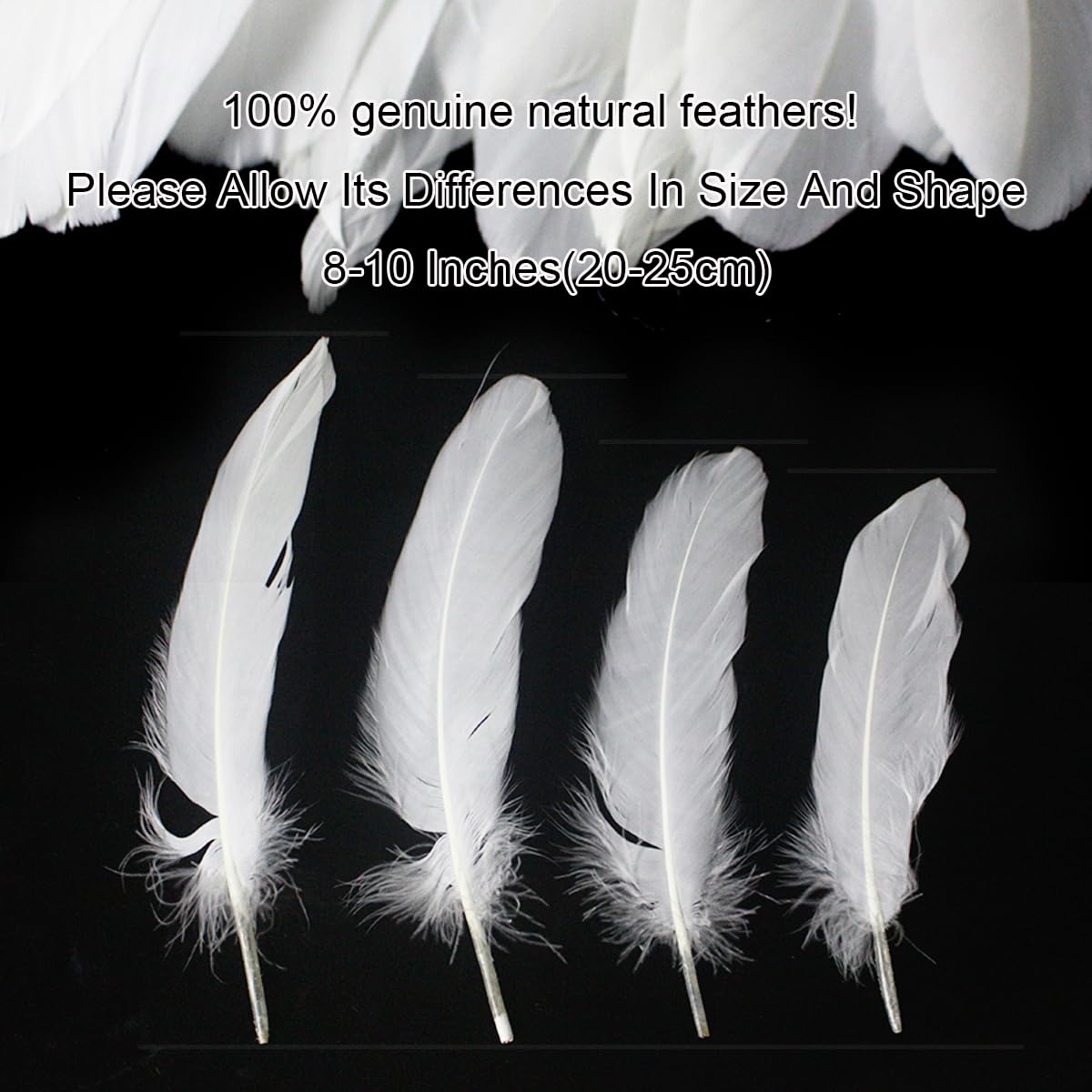 15-20cm 50 PCS White Feathers Natural Goose Feathers for DIY Wedding Decorations Angel Wings & Fairy Crafts - Image 3