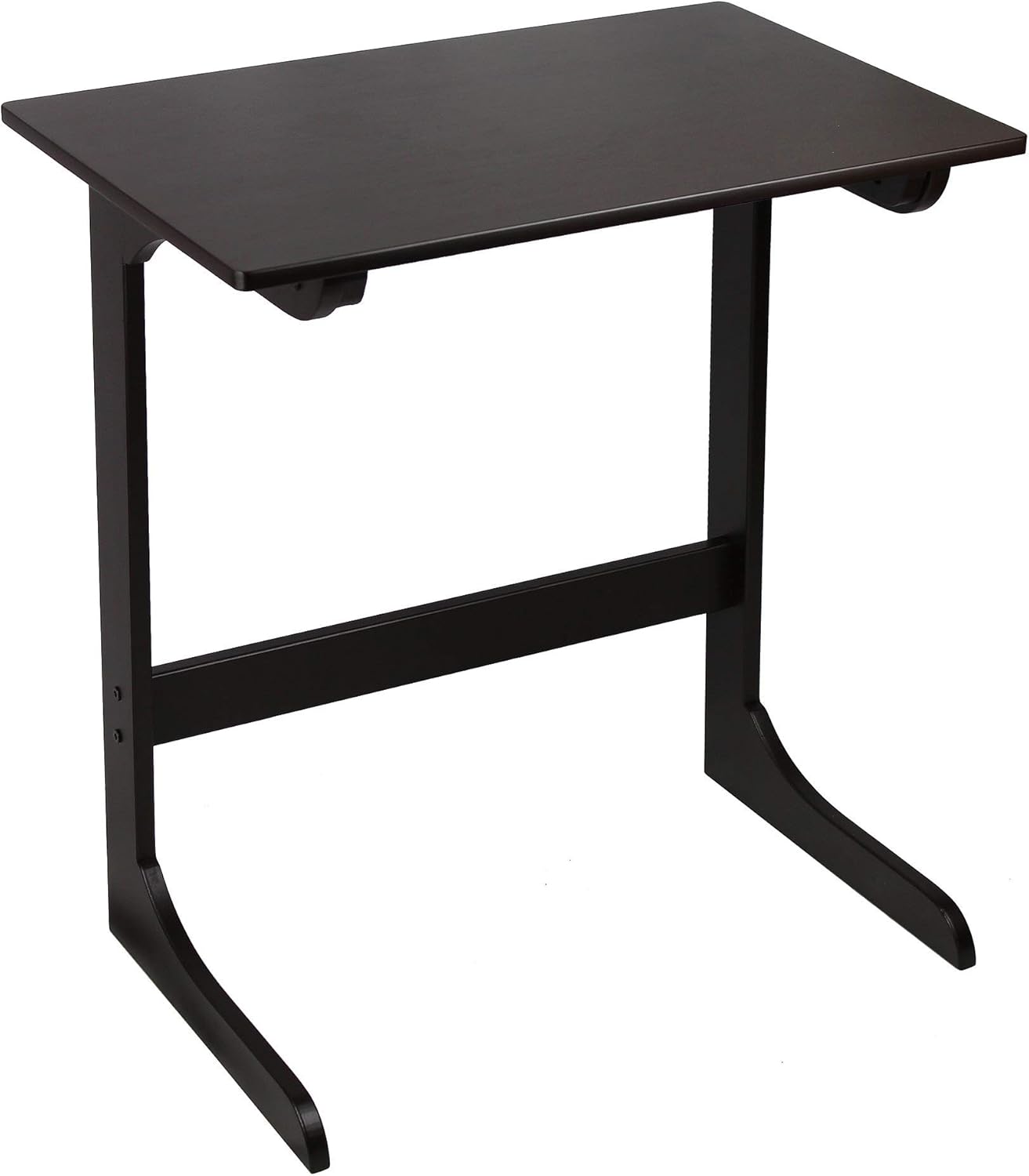 SMIBUY - Mesa Auxiliar de bambú para sofá, Mesa Auxiliar, Escritorio para portátil, TV, Bandeja de café para Sala de Estar, Dormitorio, Oficina en casa (marrón Oscuro)