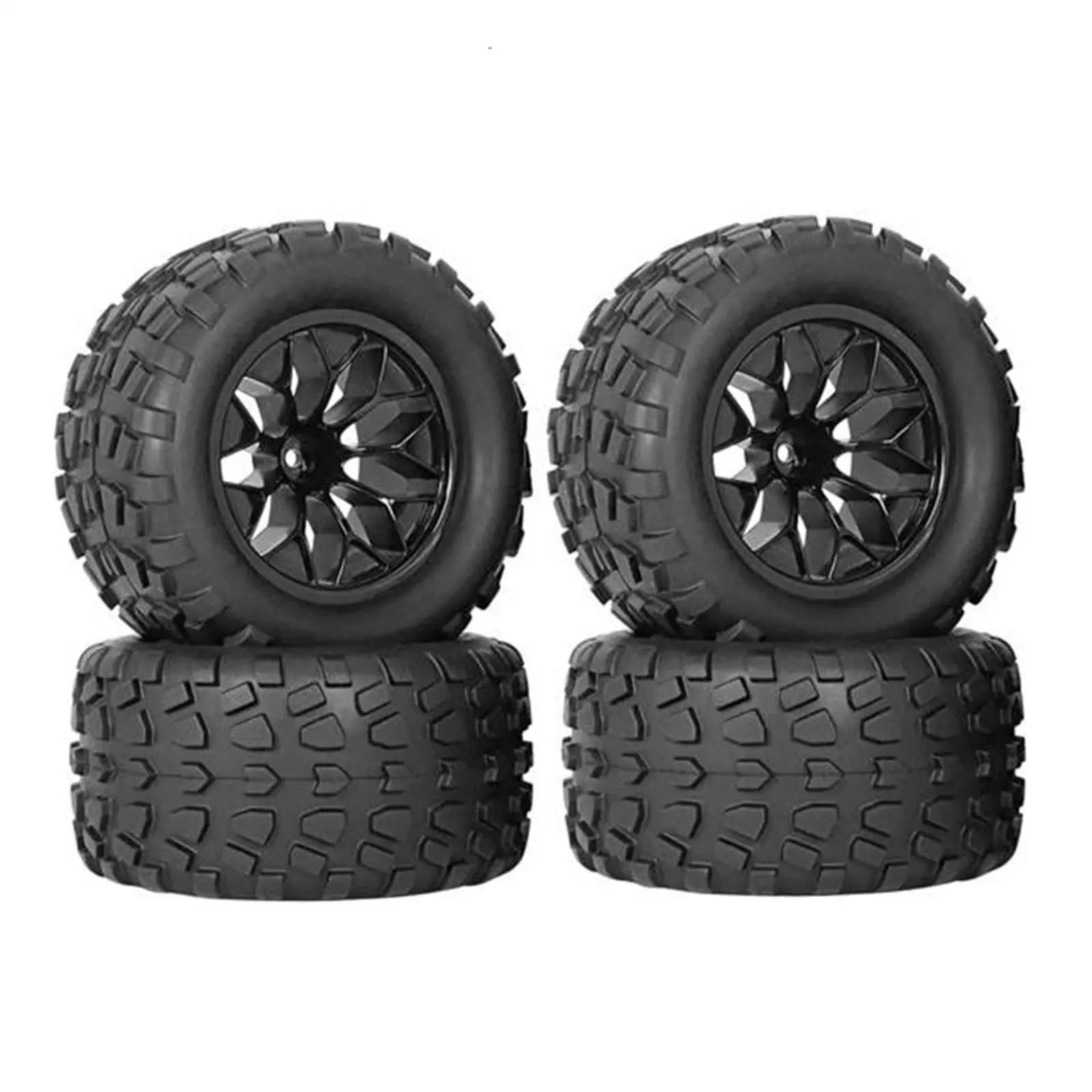 Per Hobby 4 Pezzi Ruote Cerchioni Pneumatici Diametro Interno Nero 7 Cm Modello Aggiornamento RC Accessorio Modificato Sostituzione Sostituisci Cingolati RC Ruote Gomma