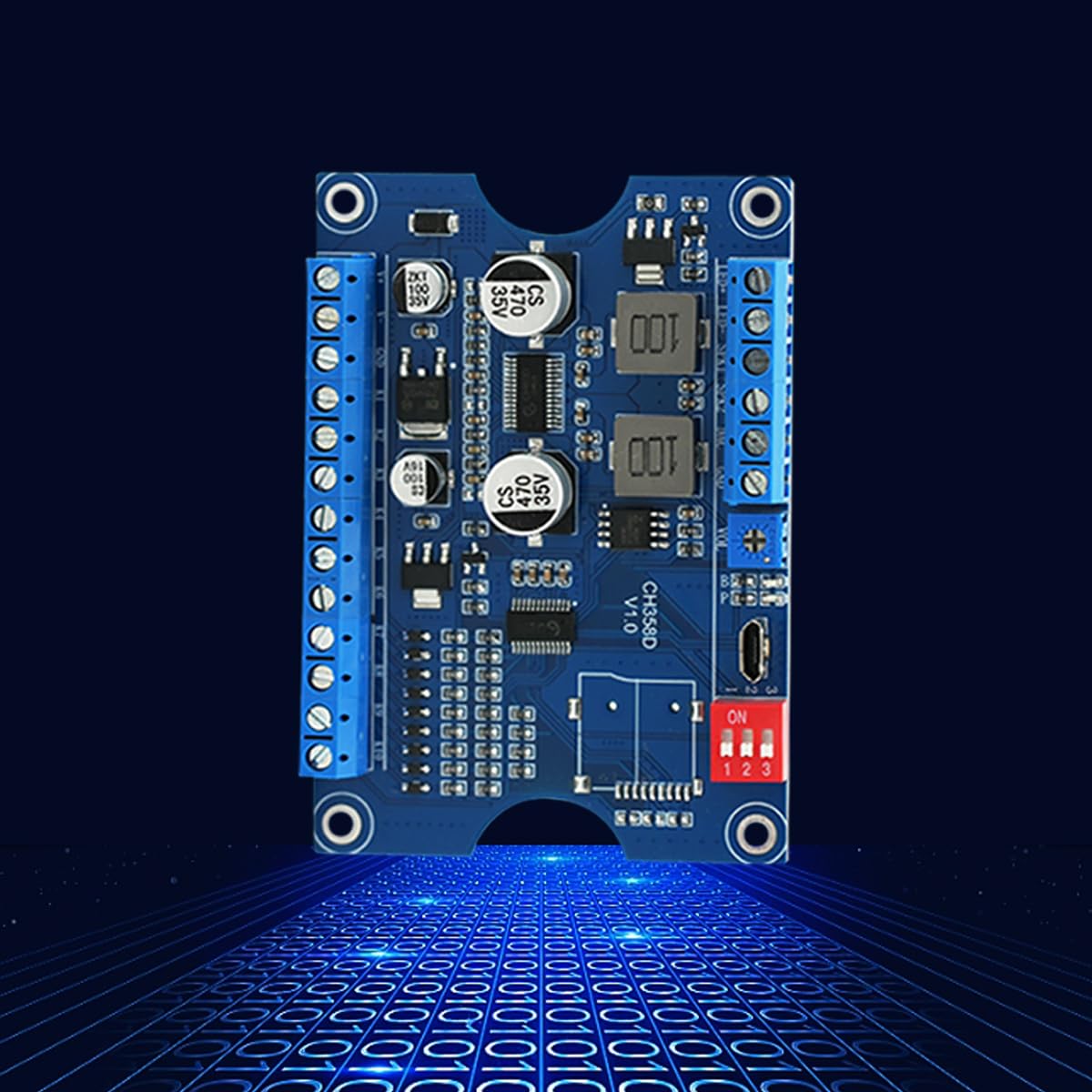 Sound Playback Module, 80W Low Lever Trigger 8MB DC 9-24V CH358D Voice Board, Support USB Download, MP3 Hardware Decoding,10-Way Button One-to-One, 8 Combined Playback Chips for Industry Broadcast.