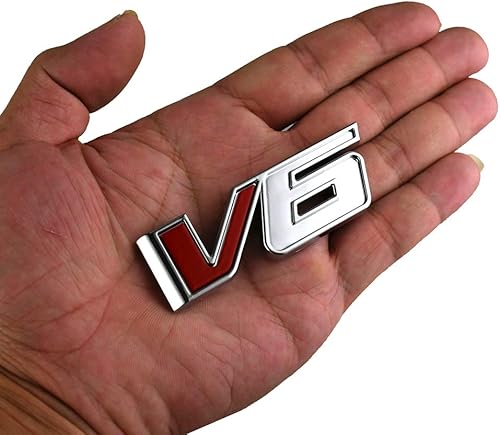 1 calcomanía de repuesto para placa de identificación de camión V6 Emblema 3D para Canyon Colorado 17-21 (cromado)