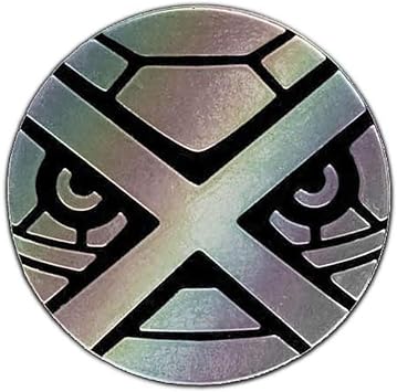 Pokemon Metagross Coin from The Trading Card Game - Rare Non-Prism Variant Silver, Large Size