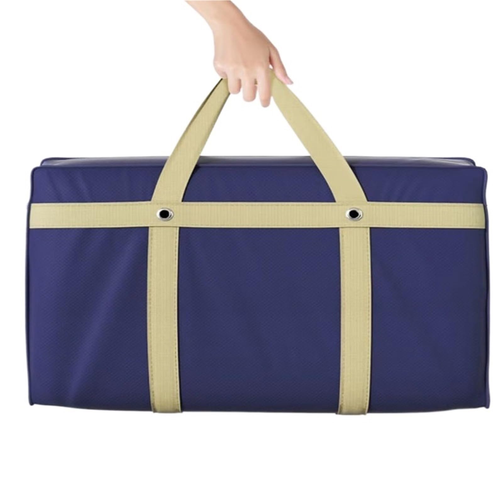 Garden Cushion Storage Bag Large Capacity Storage Bag Non-Woven Clothes Organizer For Bedroom Quilt Sundries Travel Packing Luggage Moving(Dark blue75x 48x 30)