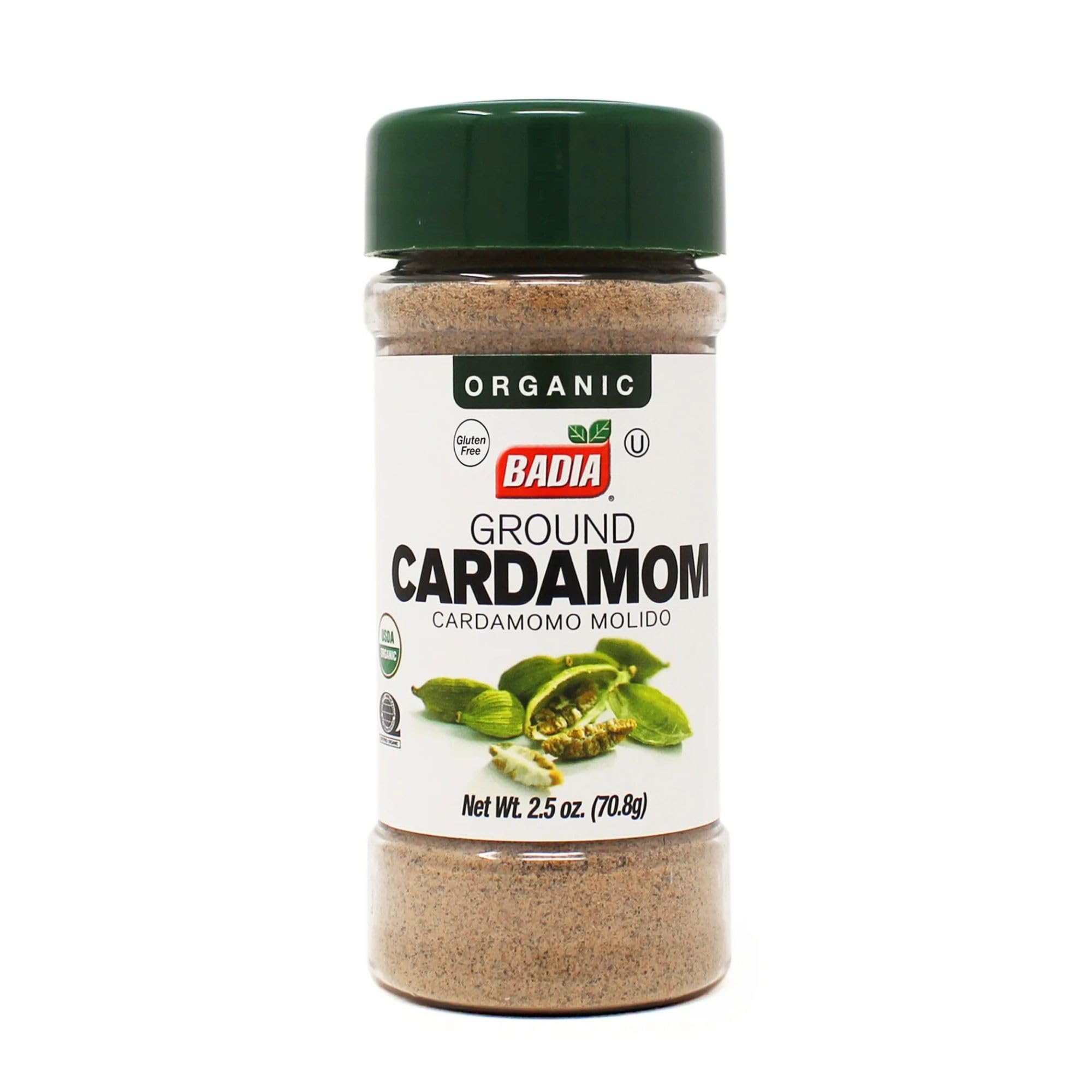 Badia Organic Ground Cardamom, 2.5 oz – Aromatic & Warm Spice for Baking, Cooking, and Beverages