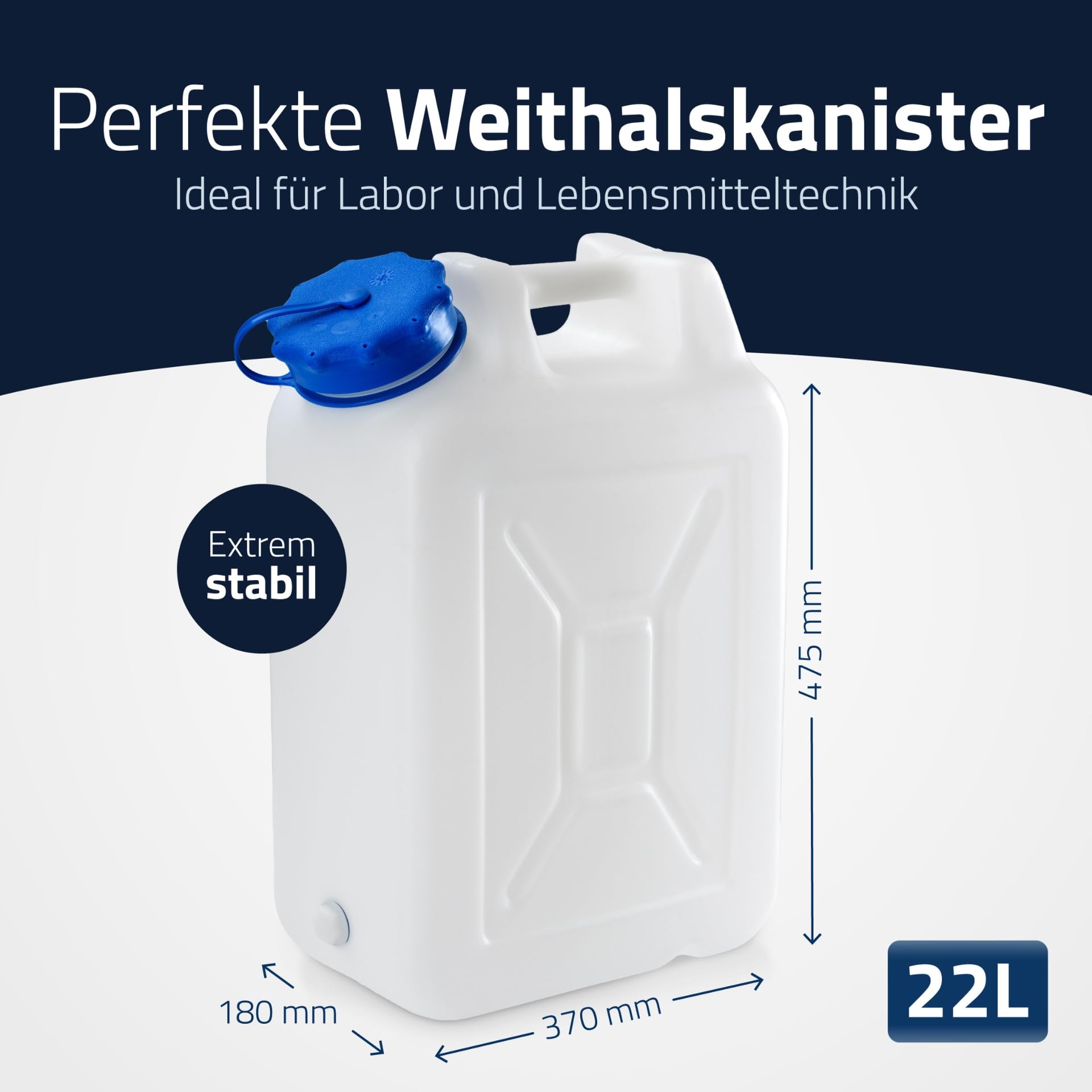Kayser gmbh Spalancando lattine bocca 22l-d.88 mm b.370xh.475xt.180mm a.hdpe