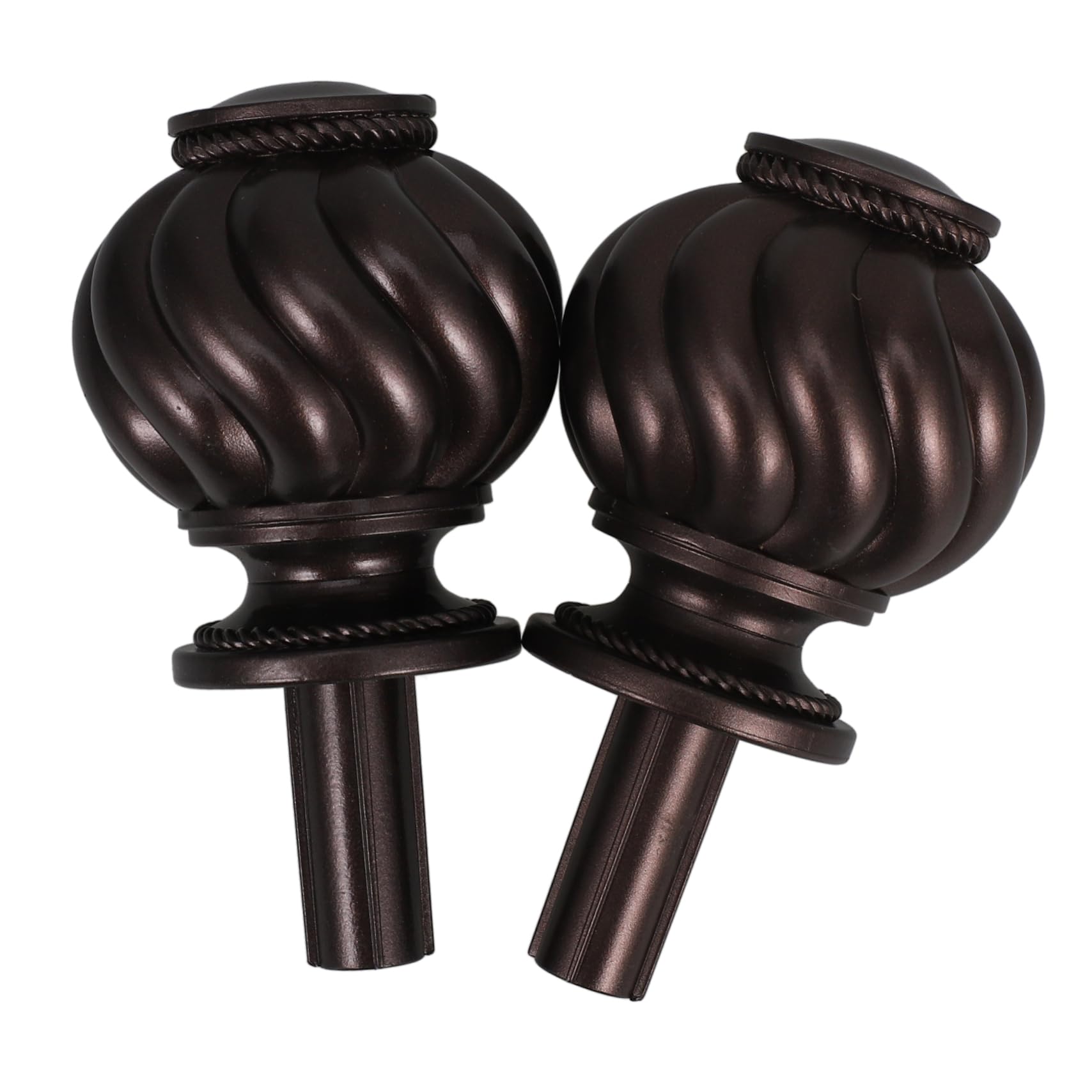 TOPPERFUN Drapery Rod End Caps Metal Curtain Rod Finials End Cap Decorative Window Treatments