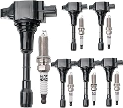 UF550 Ignition Coil Pack 22448JA10C and Iridium Spark Plug 93501 Set of 6PCS Compatible with Nissan Maxima Murano Pathfinder Altima 2007-2023,INFINITI QX60 Q50 EX35 2008-2020 2022 2023 3.5L 4.0L V6