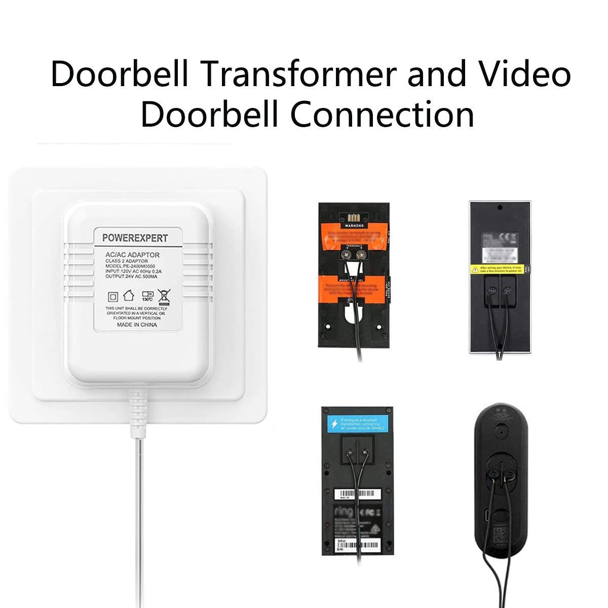 Trasformatore Campanello 24V/500mA - Alimentatore 8 Metri Per Video Doorbell, Compatibile Ring - Foto 3