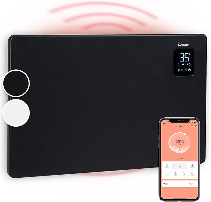 Klarstein Energy Efficient Electric Heaters for Home, 1500W Smart Free
