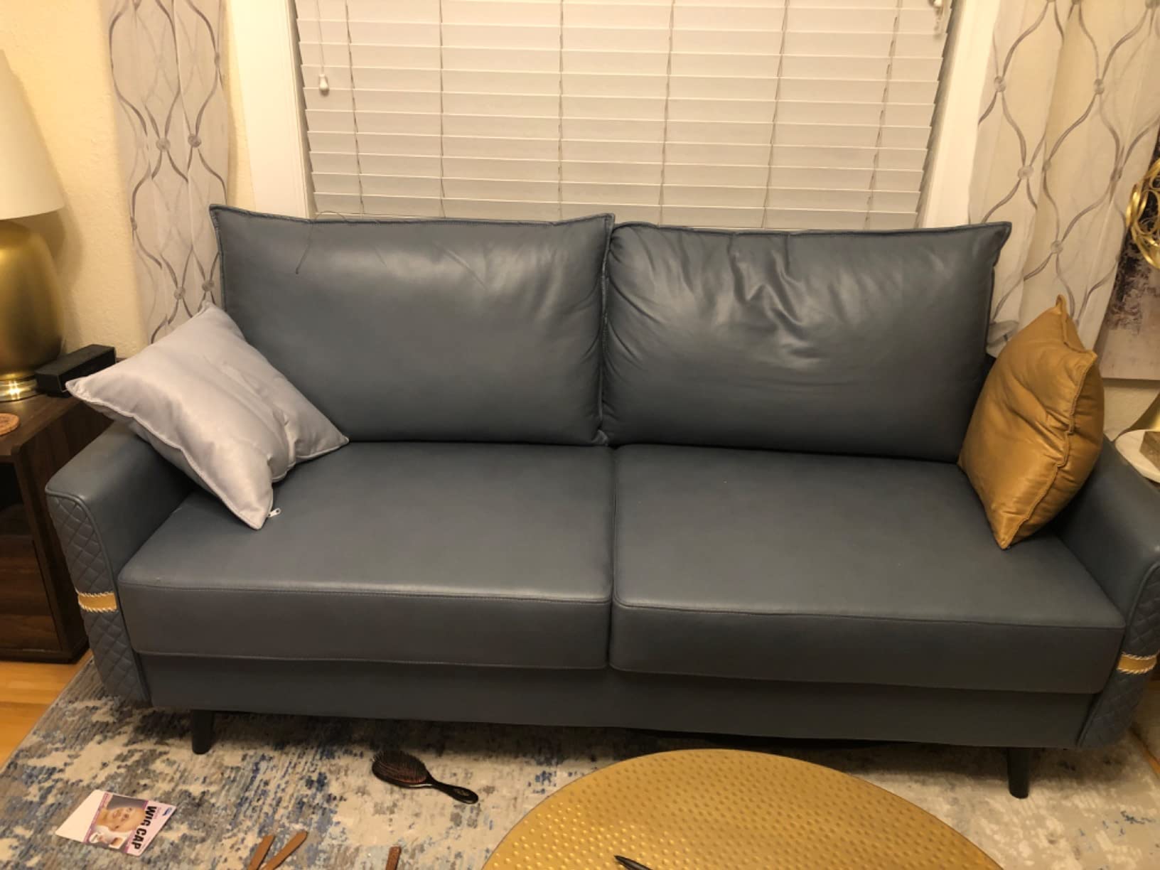 29/mo Finance Loveseat Sofa, Mid Century Modern Sofa for Small Space, Upholstered 2Seater