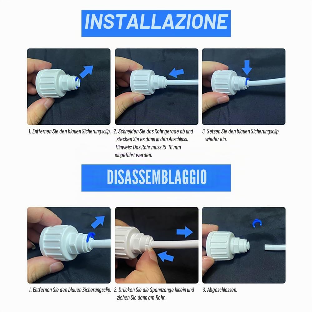 800 Flow RO Limitatore di flusso per tubo OD da 1/4 a 1/4 pollici, Accessori per osmosi inversa, impostare il rapporto acque reflue