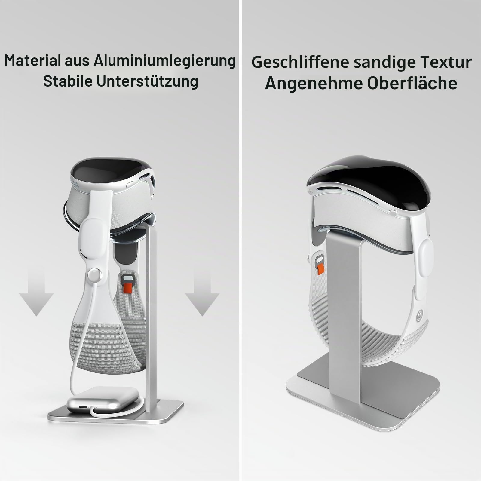UPERGO Dock Stand für Apple Vision Pro, VR Headset Display Ständer mit Batteriehalter