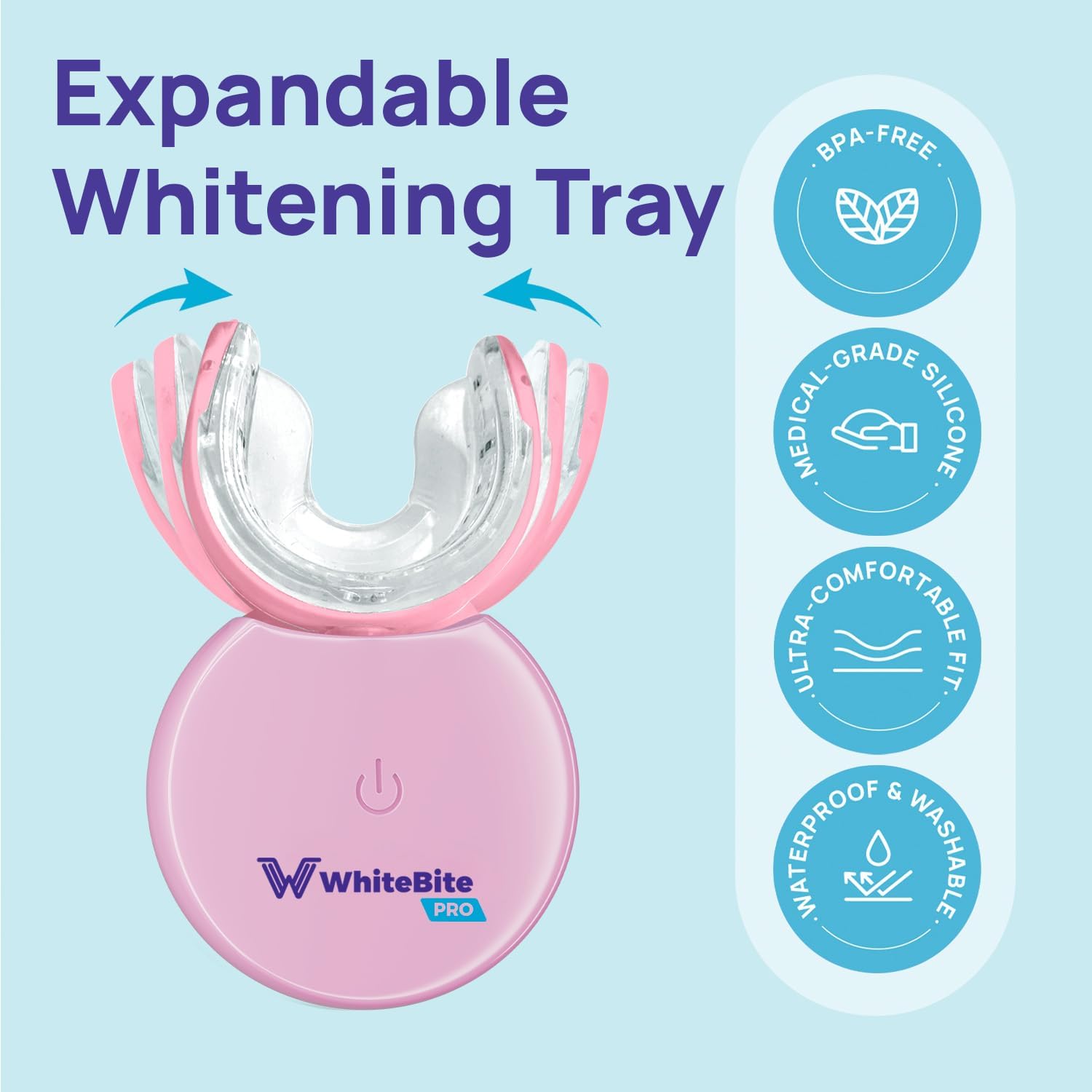 Whitebite Pro Teeth Whitening Kit for Sensitive Teeth – 32X LED Light + 35% Carbamide Peroxide Gel + Remineralizing Gel | Dental-Grade Whitening at Home Flavor Strawberry