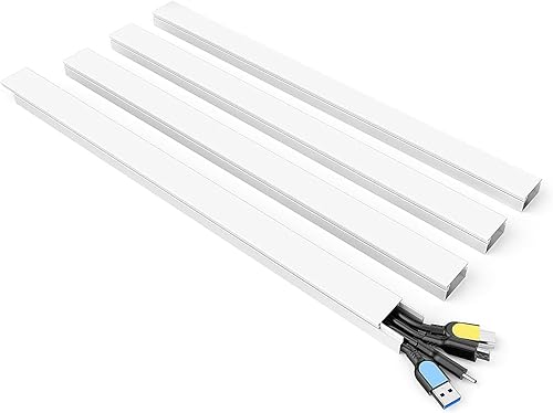 Miniatura 9 de Paquete de 10 protectores de cables, cubierta de cable ignífugo de PVC, corrector de alambre, pasarela de cables pintable para el hogar, oficina,