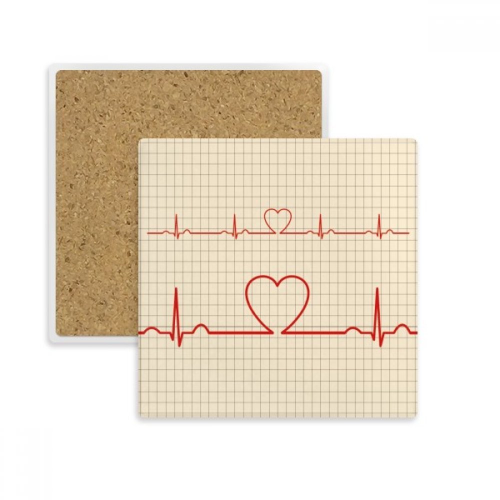 Dessous de verre électrocardiogramme en pierre, cadeau idéal pour médecin et infirmier