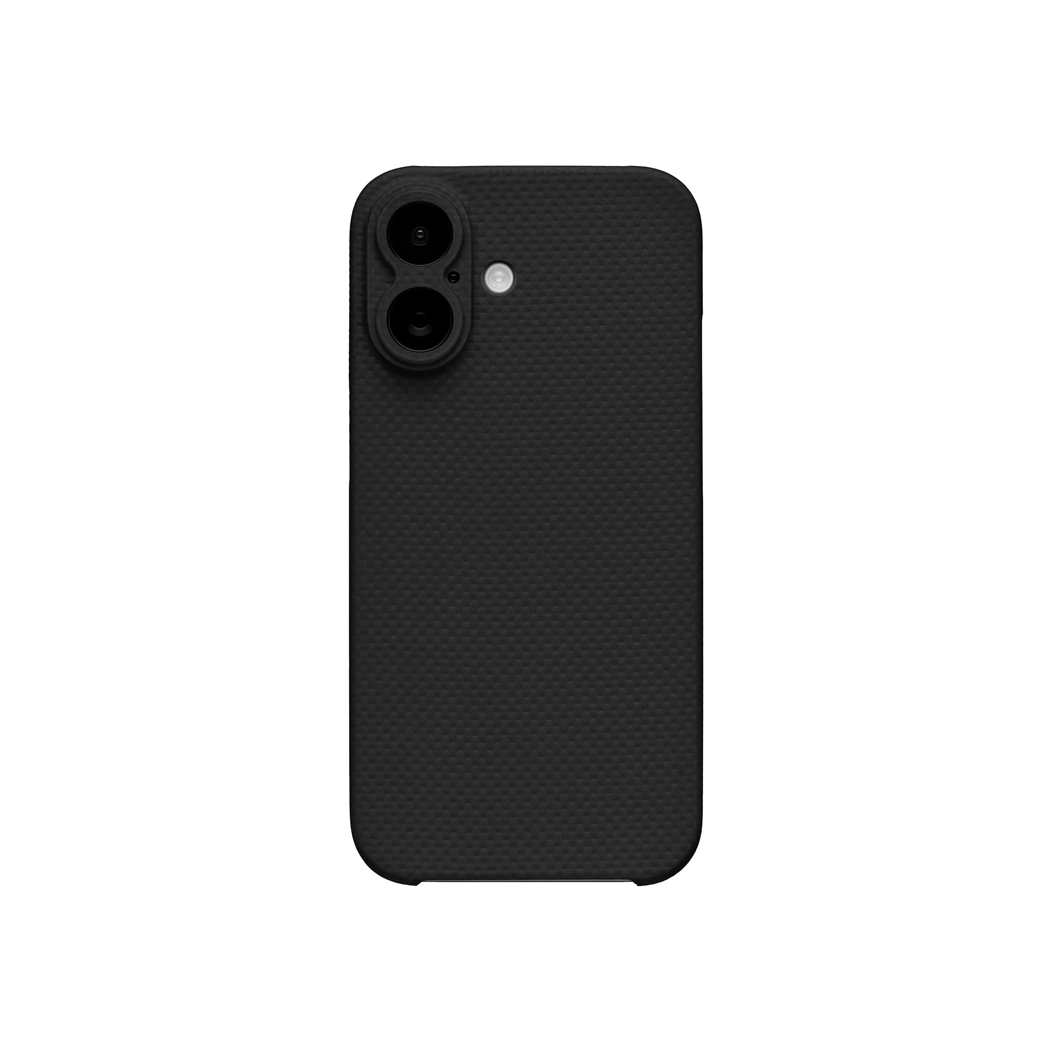 Latercase | Compatible with iPhone 16 | Midnight | Durable iPhone 16 Phone Case | 0.6mm Thin Aramid Fiber, 10 Grams, Precision Lasercut, Full Camera