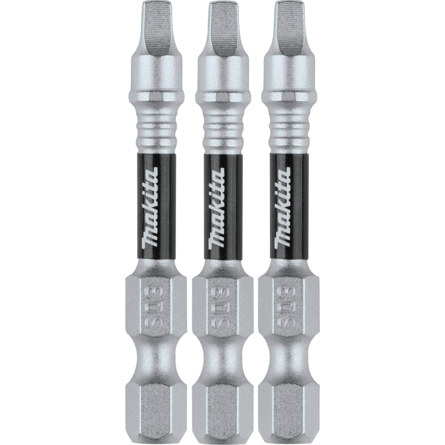 Makita E-00810 Impact XPS #3 Square 2" Power Bit, 3/pk