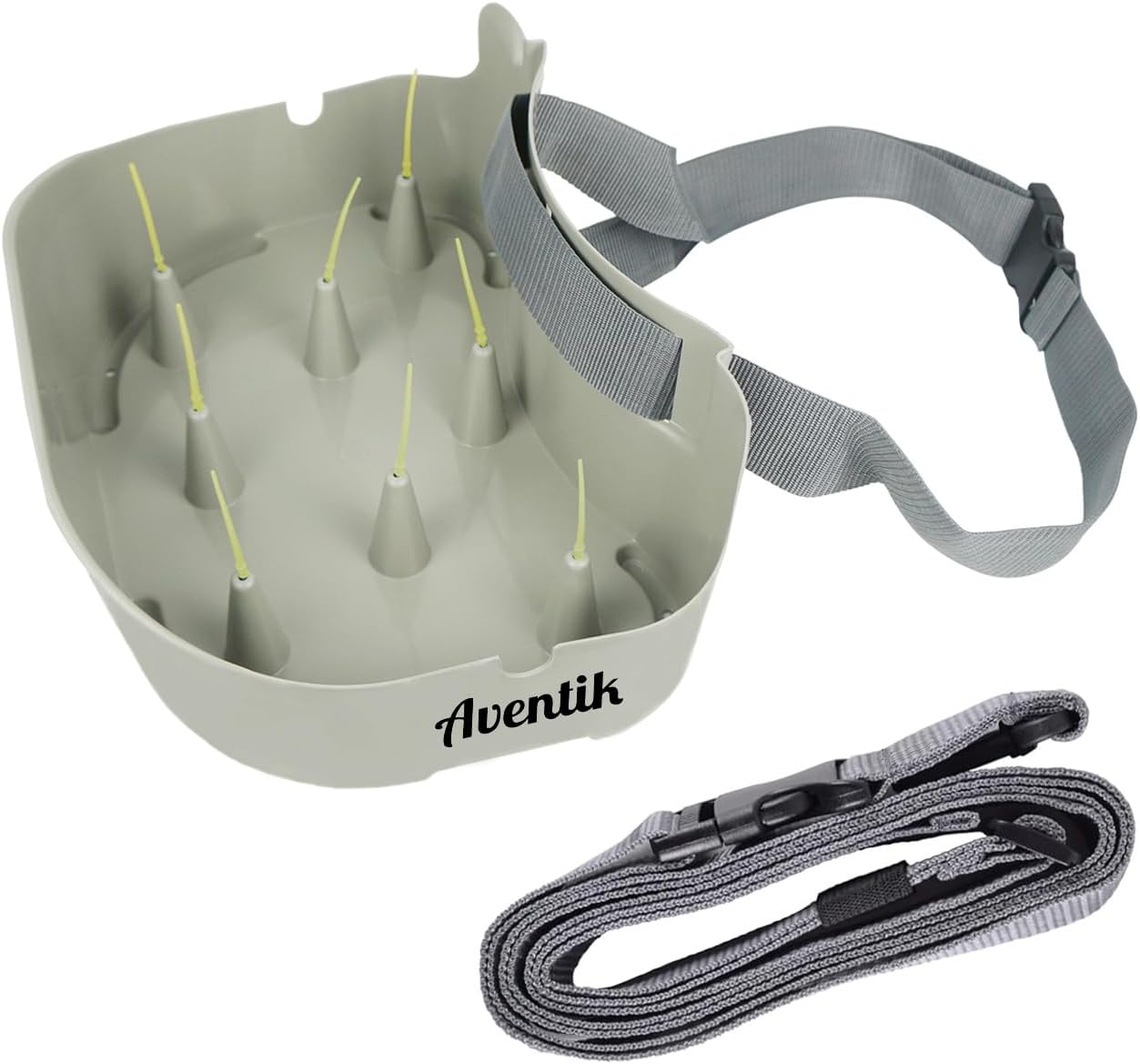 AVENTIK EUPHENG Fly Line Basket Authentic Danish Fisker Design Fishing Stripping Basket Ergonomic Smooth Curved Super Light Tangles with Silicone Spike for Line Tray