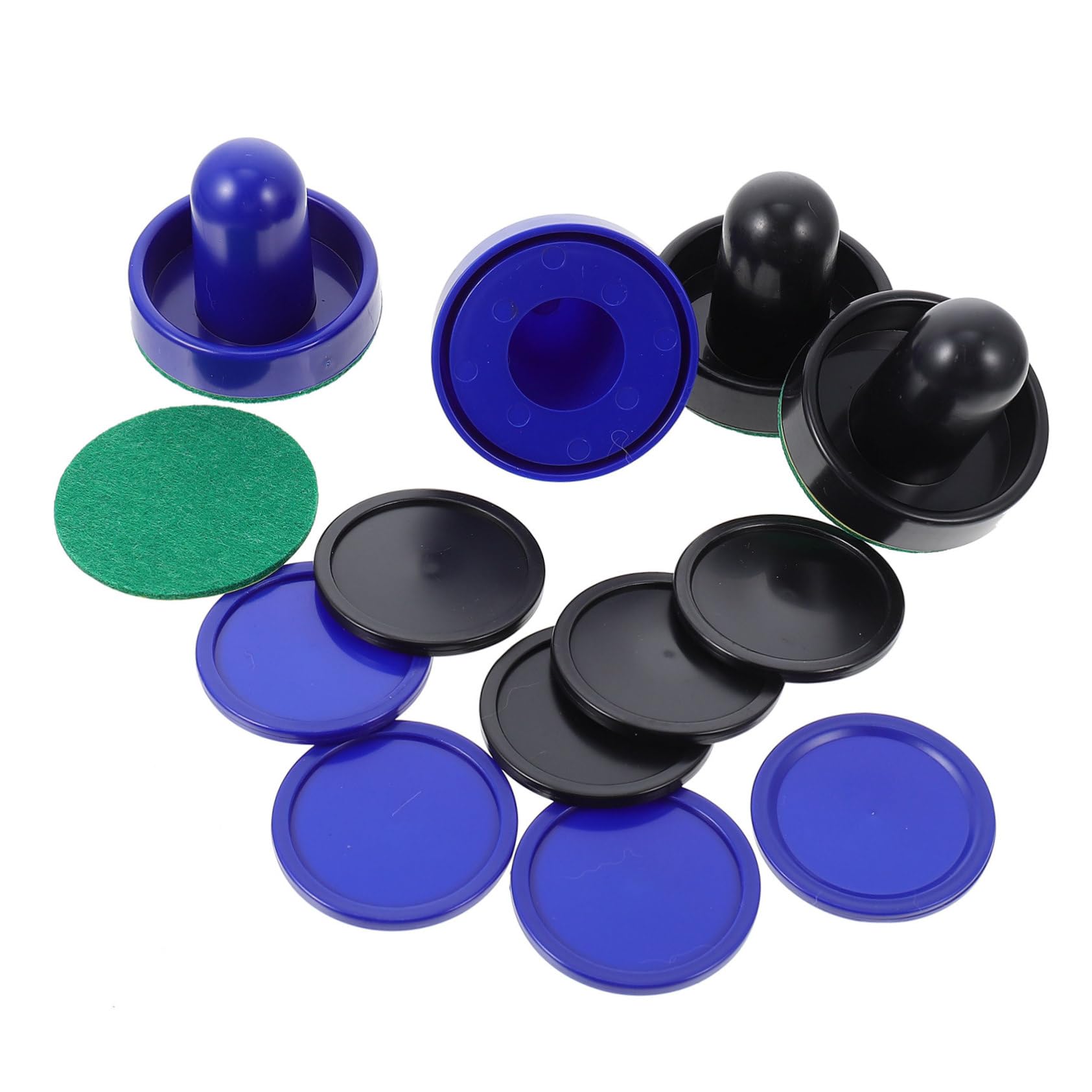 SUPVOX 2Sets Ice Hockey Pucks Pushers Mini Air Hockey Table Accessories with Pushers Balls for Game Rooms Indoor Fun