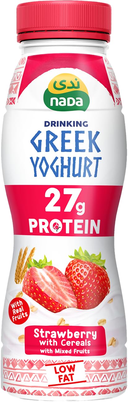 Greek Yoghurt Drink Strawberry with Cereal 330ml