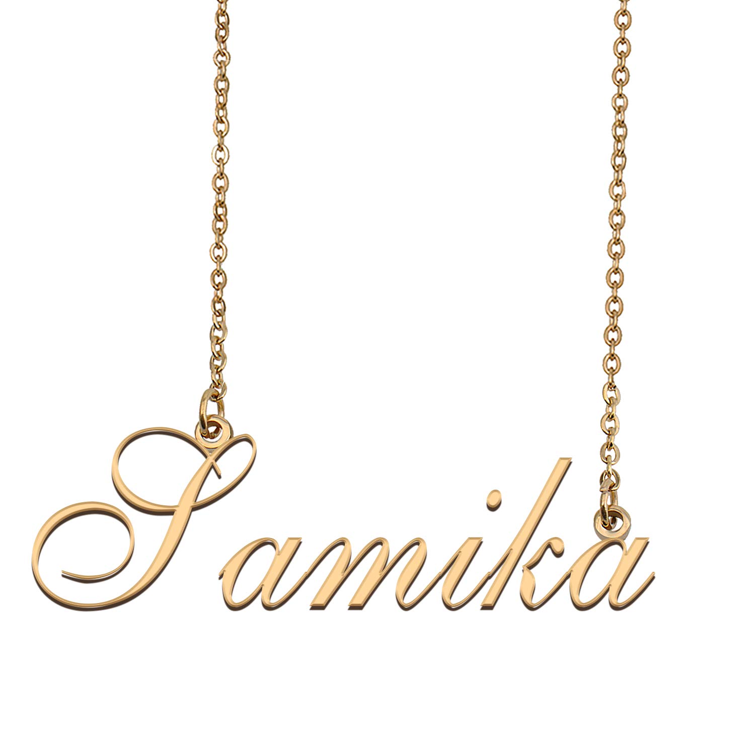 HUAN XUN Personalized Name Necklace Dainty Pendant Charm Jewelry for Women