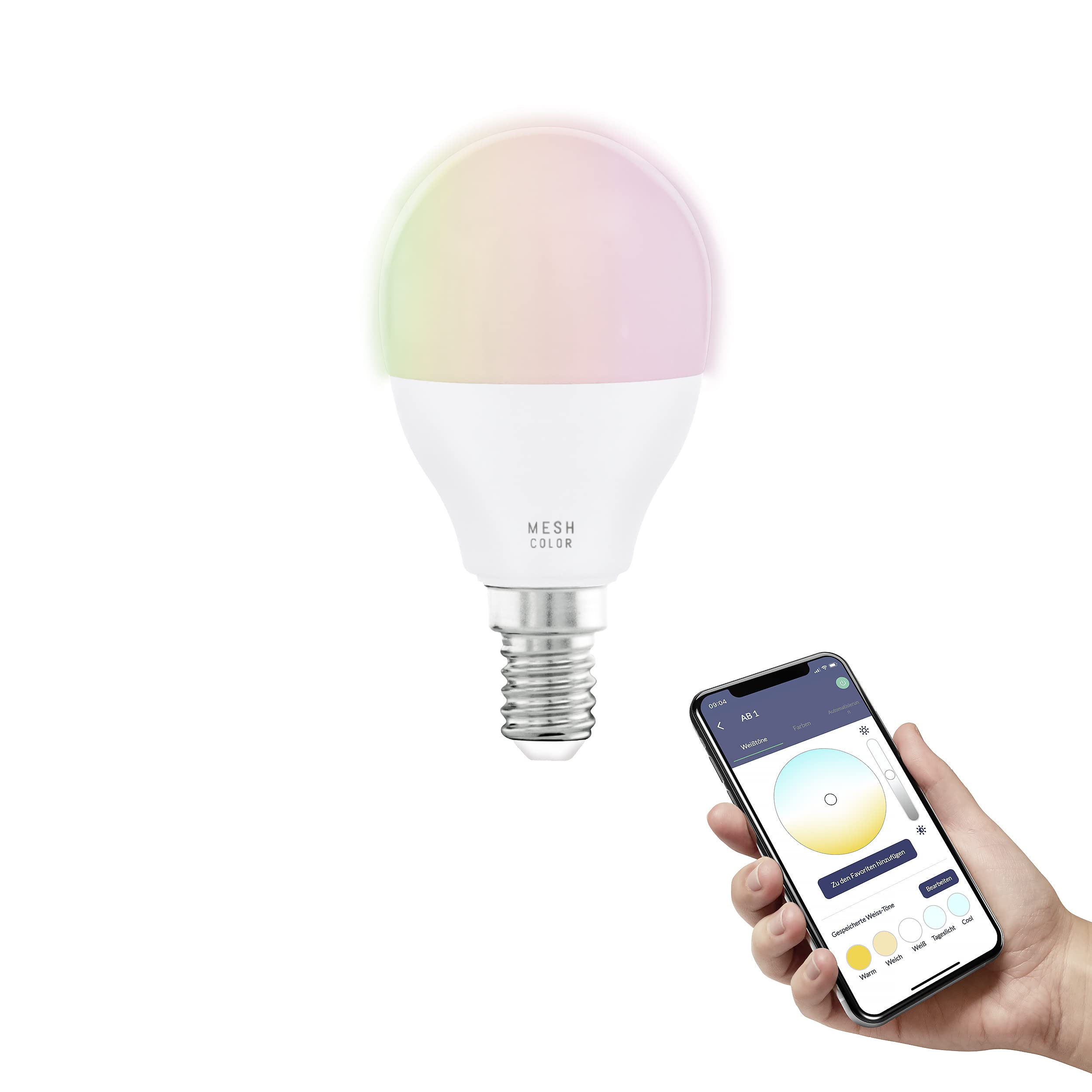 Eglo Lampadaire Newtown, lampe de sol avec 3 ampoules LED E14 connectées connect.z, lampe de salon dimmable en acier noir et tissu en anthracite, blanc et marron, RGB, blanc chaud - froid