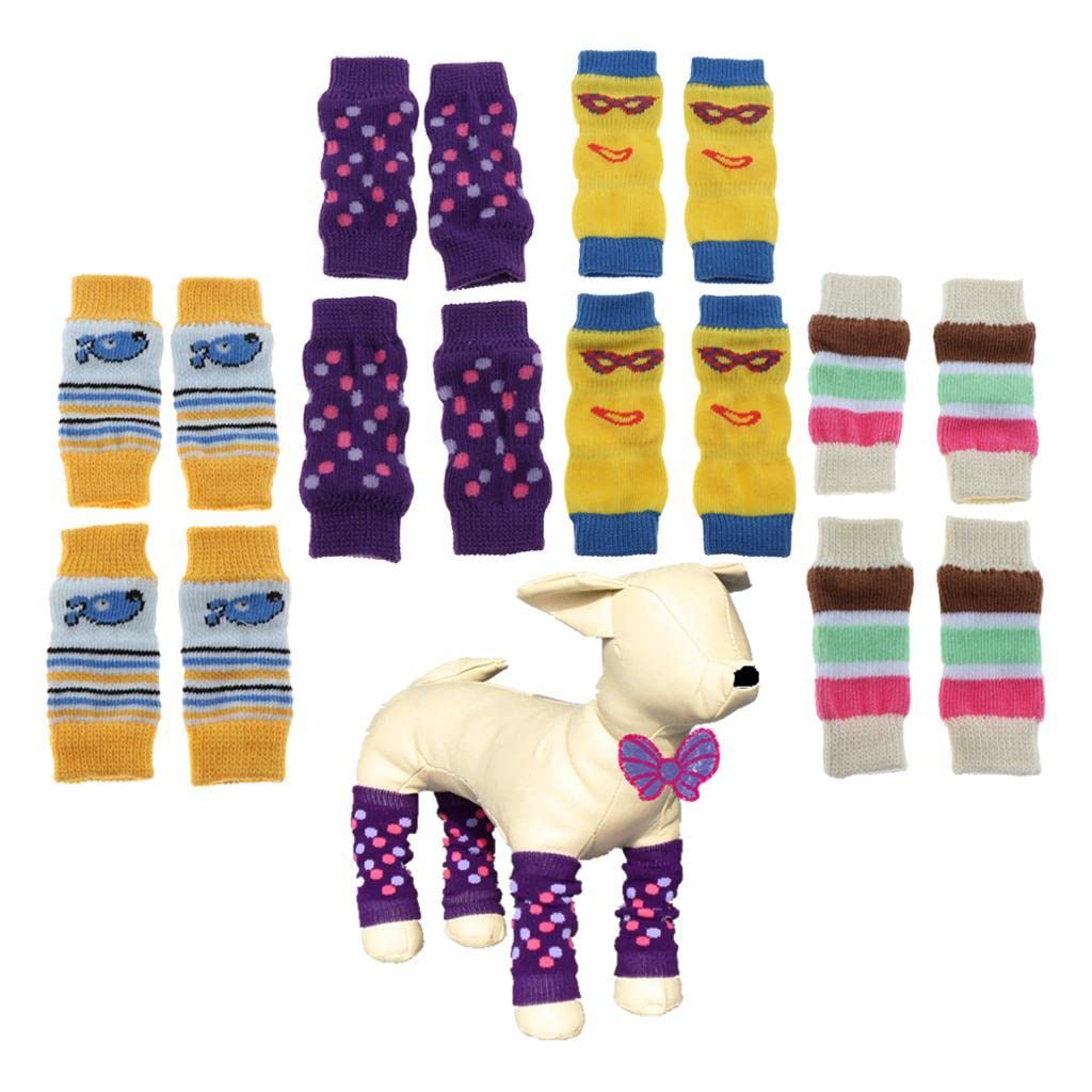 Furbabies 4 Pcs Dog Leg Socks Warmers Protector Knit Cotton Socks Legs Brace Wraps S (B09LTYF7KJ) Amazon Price History, Amazon Price Tracker