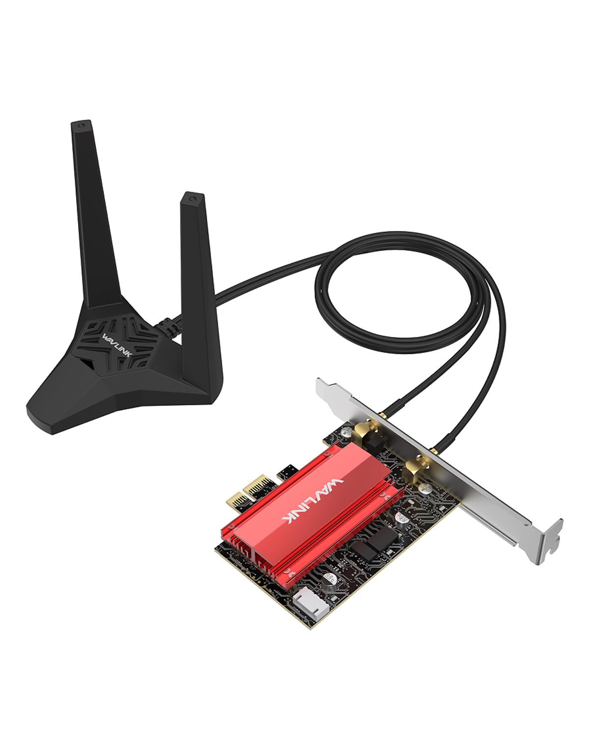 WAVLINK Carte WiFi 7 pour PC avec Rallonge d'antenne,Bluetooth 5.4,BE6500