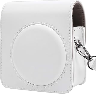 Mini 70 Case Bolsa Pequena Branca para Câmera PU Bolsa para Câmera Instantânea Mini70 Bolsa de um Ombro Bolsa para Câmera Com Alça de Ombro e Fivela de Metal Ajustável
