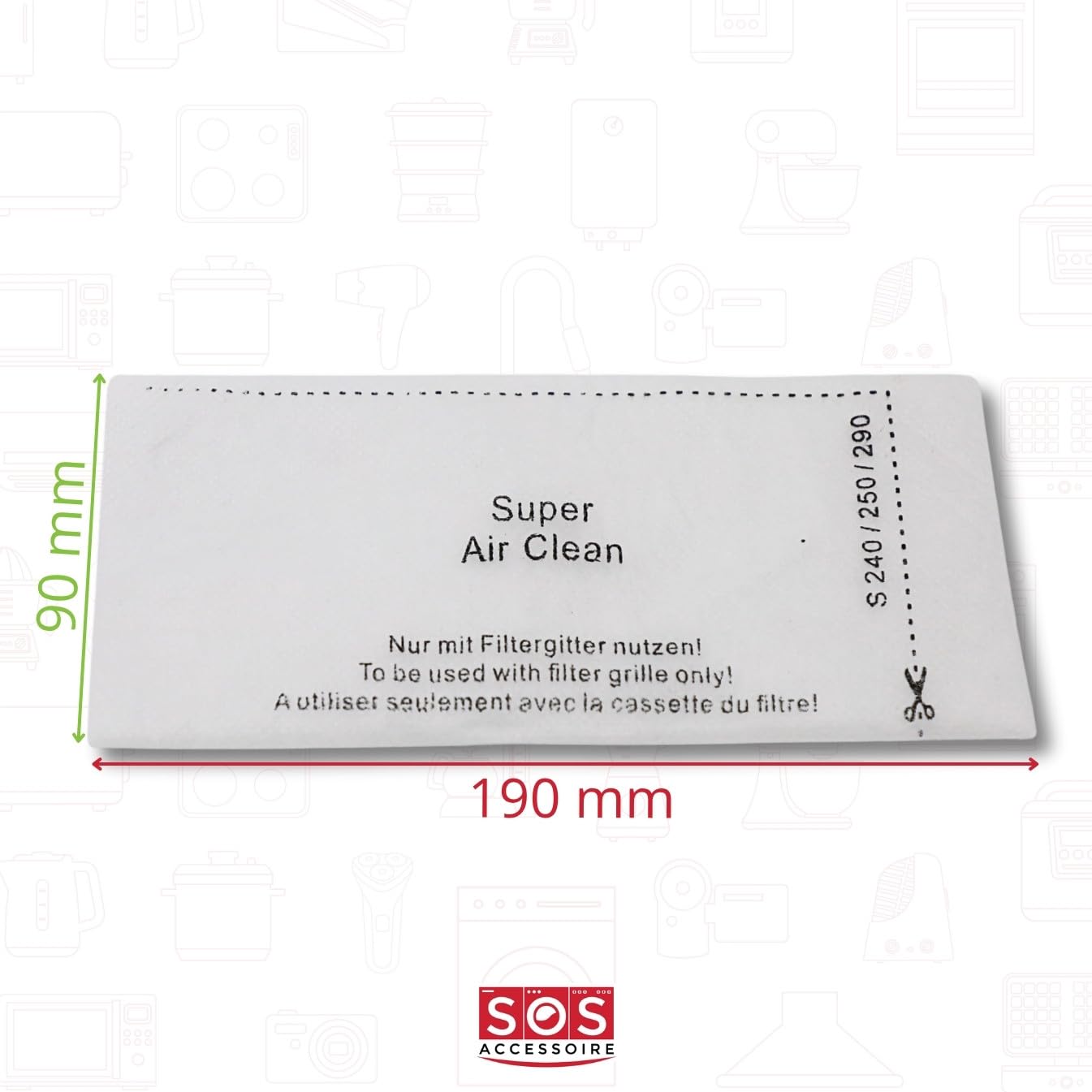 SOS Accesorio 12281680 - Bolsas de polvo para aspiradora SOS (12 unidades)