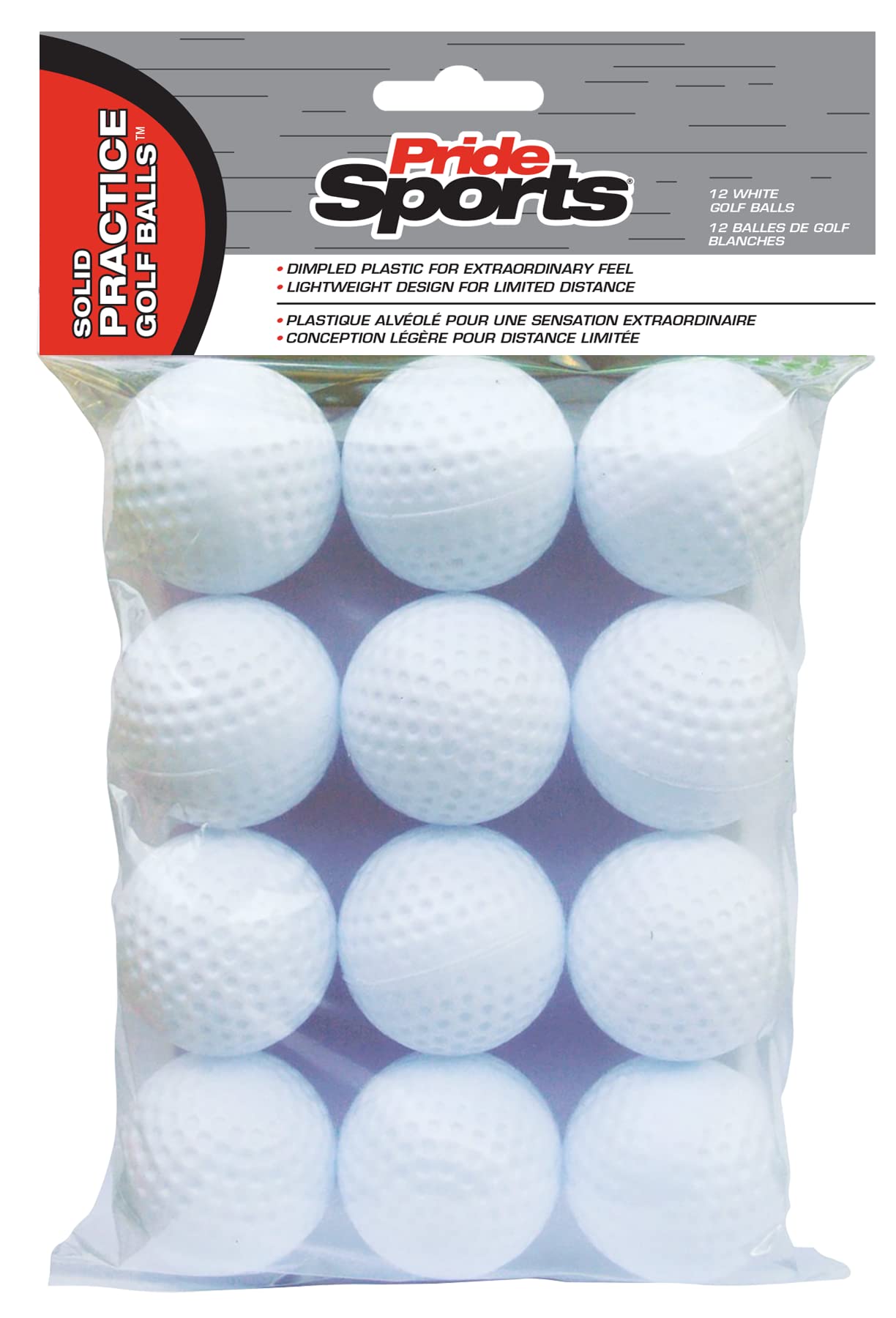PrideSports Practice Golf Balls, 12 Count