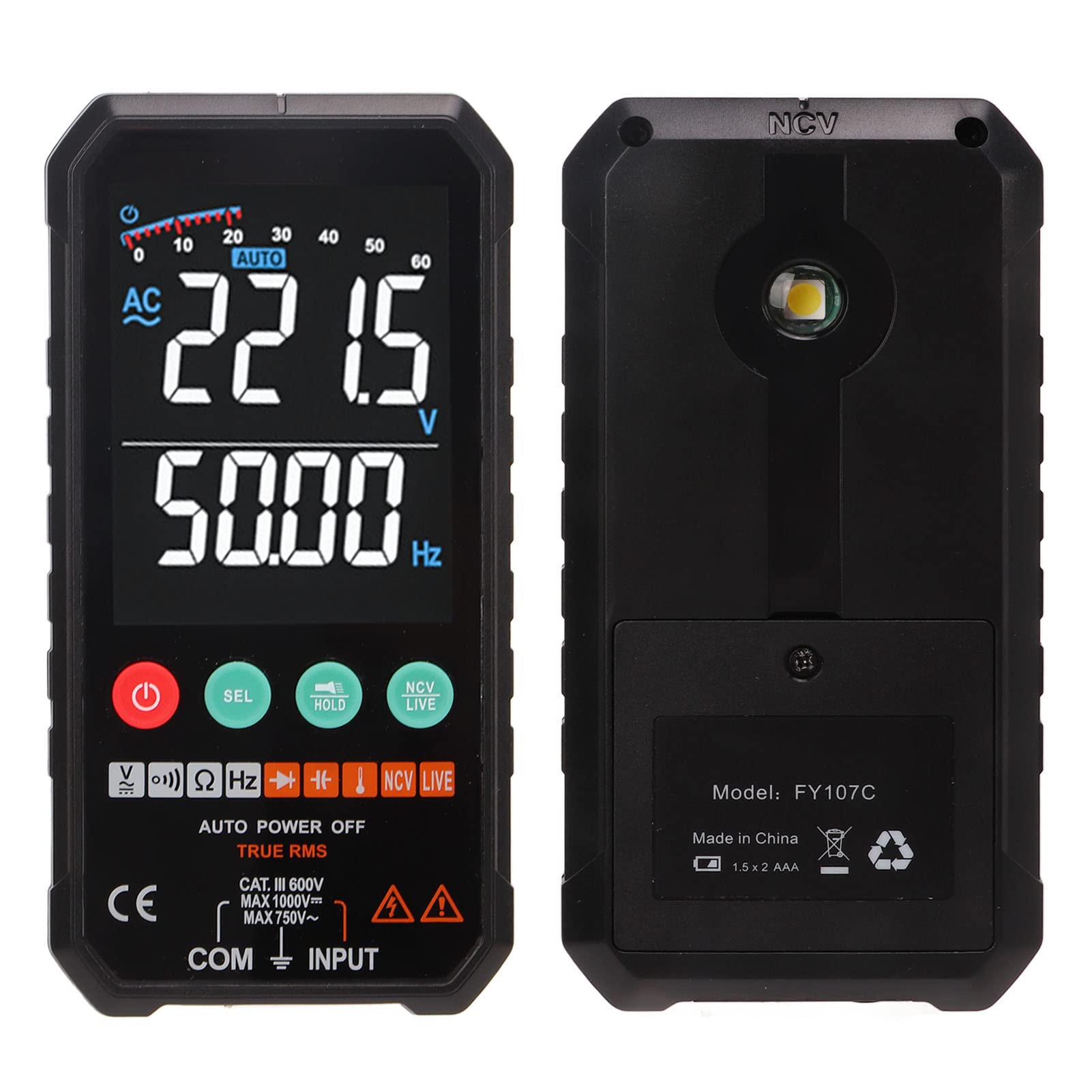 FTVOGUE Cyfrowy Multimetr Przenośny Tester Woltomierza Elektrycznego z