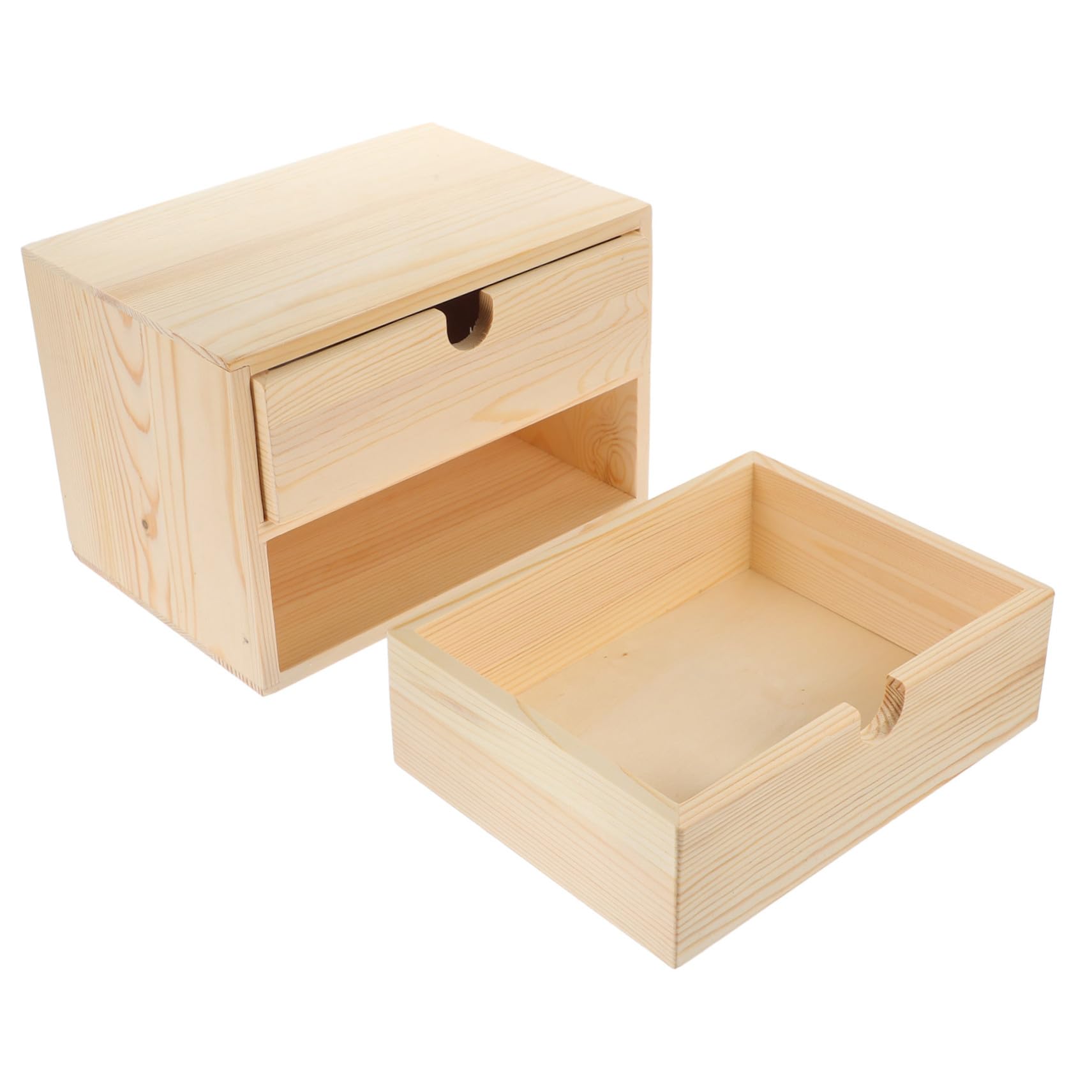 Organizer in Legno Cassettiera da Scrivania Scatola con Cassetti Organizer da Scrivania con Cassetti Contenitore in Stile per Casa