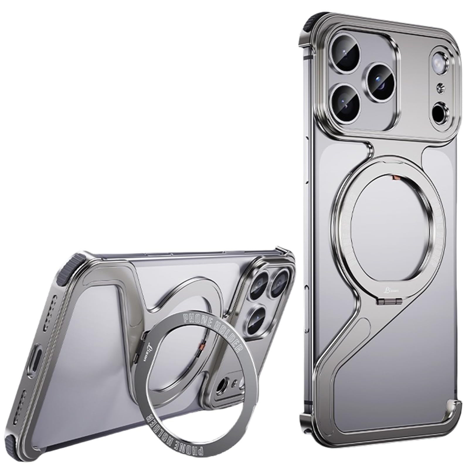 Coque iPhone 17 Pro dissipation chaleur aluminium béquille aimantée - 8
