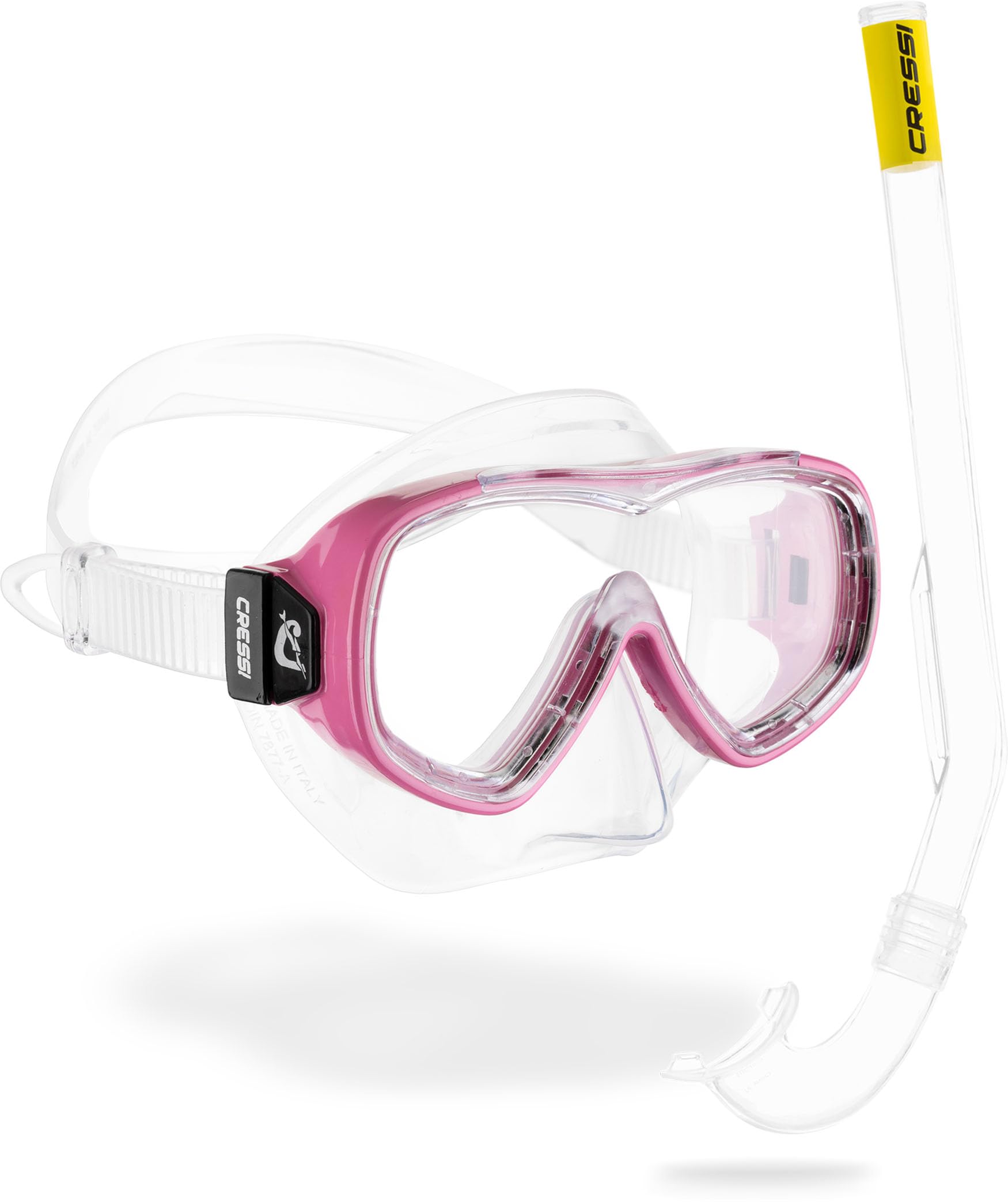 CRESSI Piumetta + Mini Island Masken und Schnorchel Set Jr_Transparent/Rosa