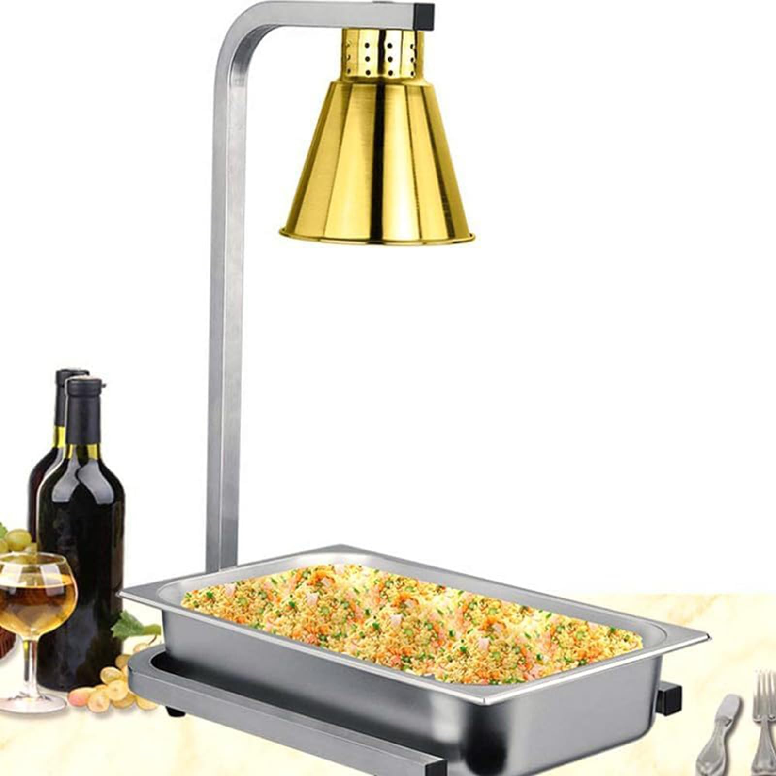 Lámpara para Calentar Alimentos, Lámpara De Aislamiento Térmico para Alimentos con Bombilla, Buen Efecto De Aislamiento Térmico, Calentamiento Uniforme, Equipo De Buffet De Cocina De Hotel