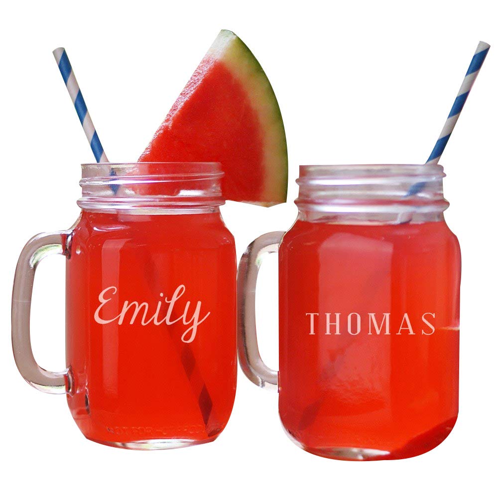 Any Name Engraved Mason Jar, 16oz., Glass