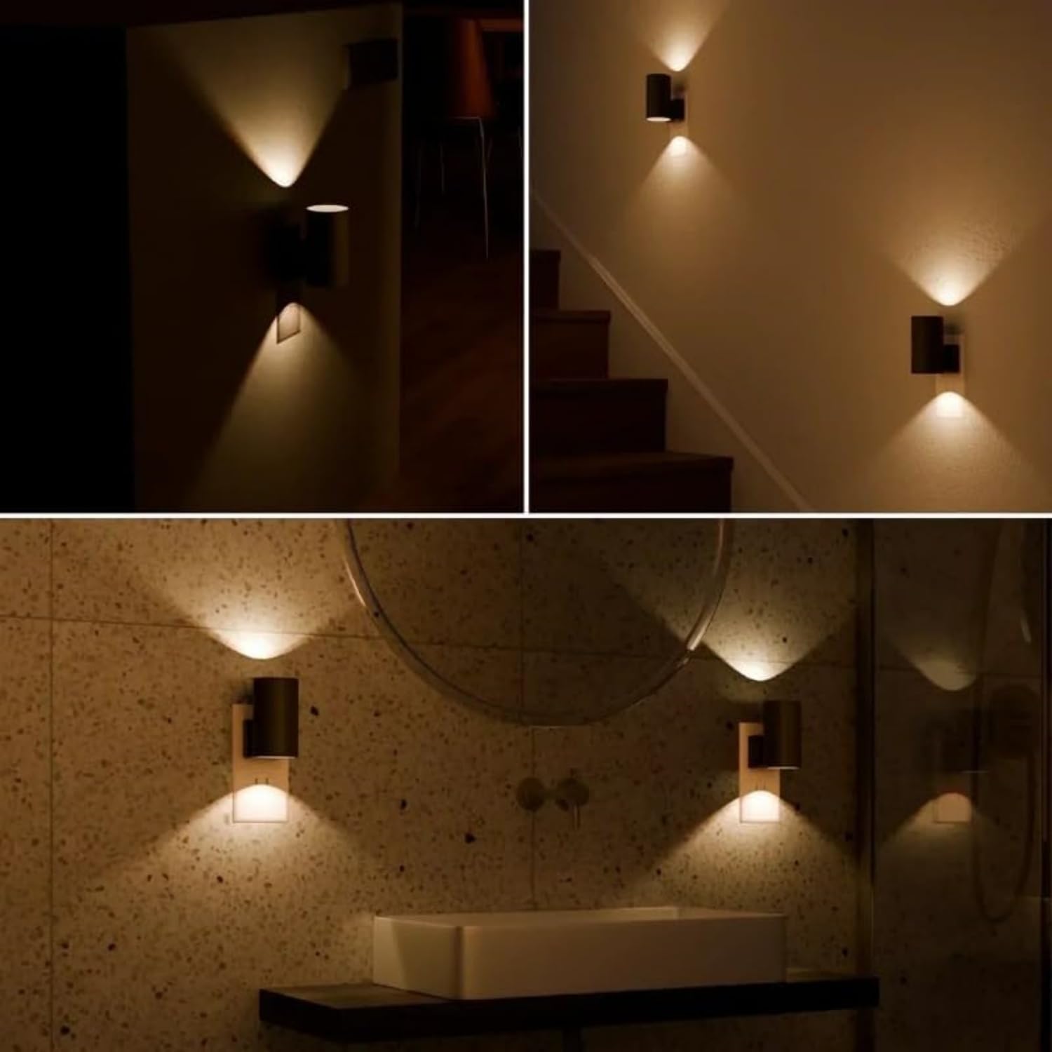The Light Supplier PLUGIFY One Stecker Lampe– Moderne Steckerlampe mit Bewegungssensor, 3 Modi und 3000K warmweißem Licht für Badezimmer und Kinderzimmer (Weiß,2)